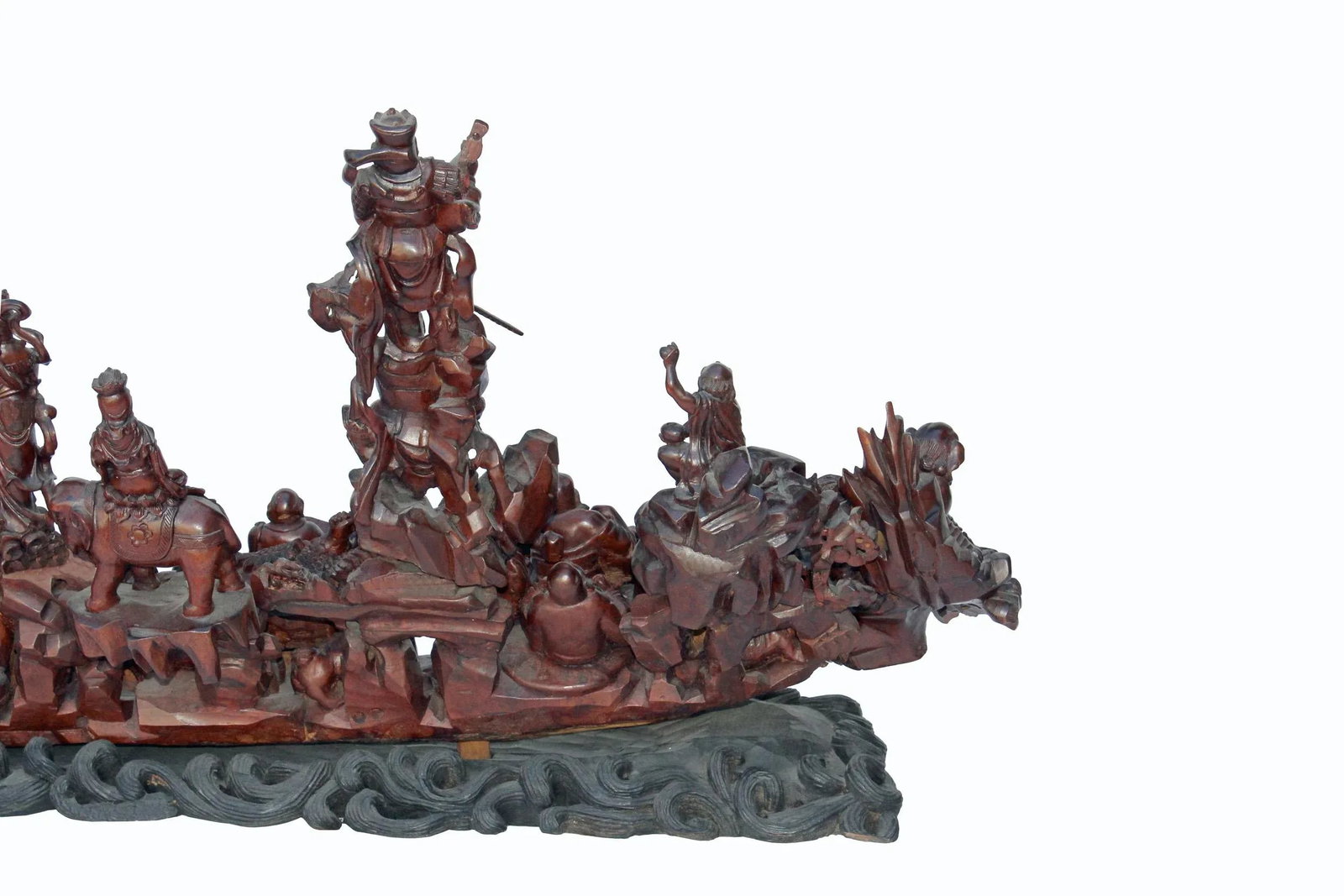 Heavenly Gathering Statue 18 Arhat Inviting Guanyin Bodhisattva for Wisdoms Lecture - 12