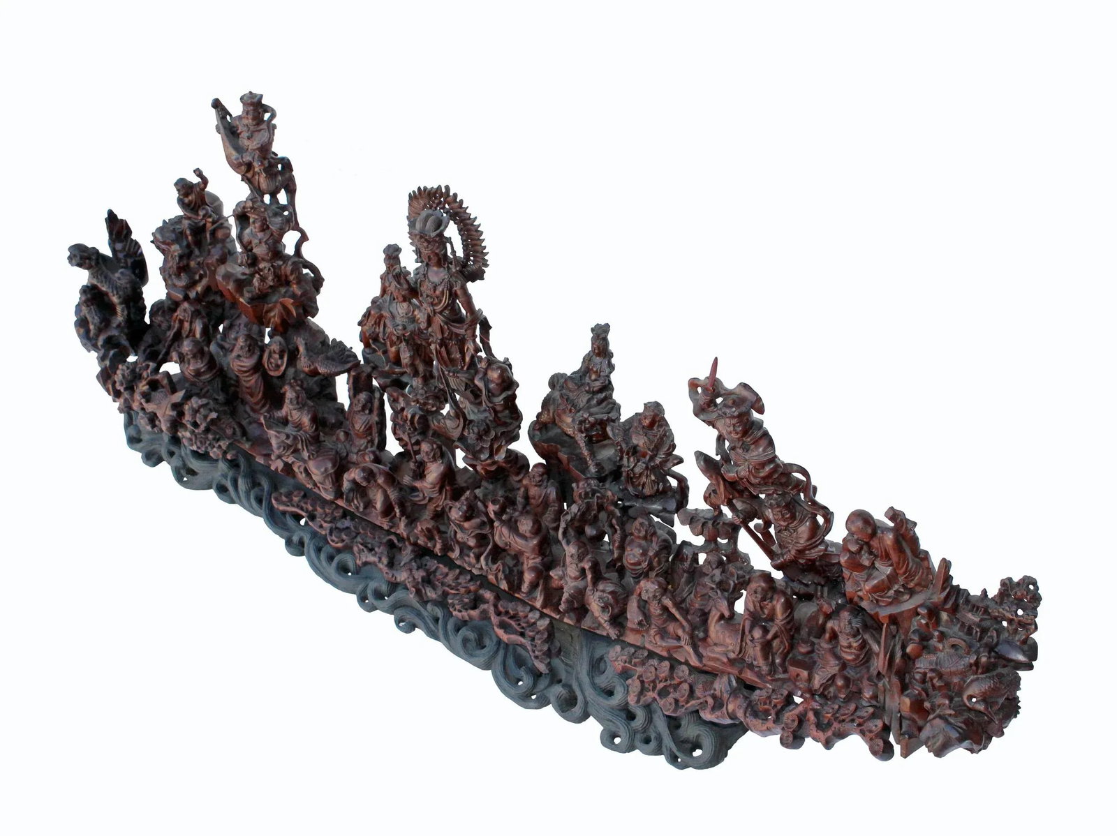 Heavenly Gathering Statue 18 Arhat Inviting Guanyin Bodhisattva for Wisdoms Lecture - 3