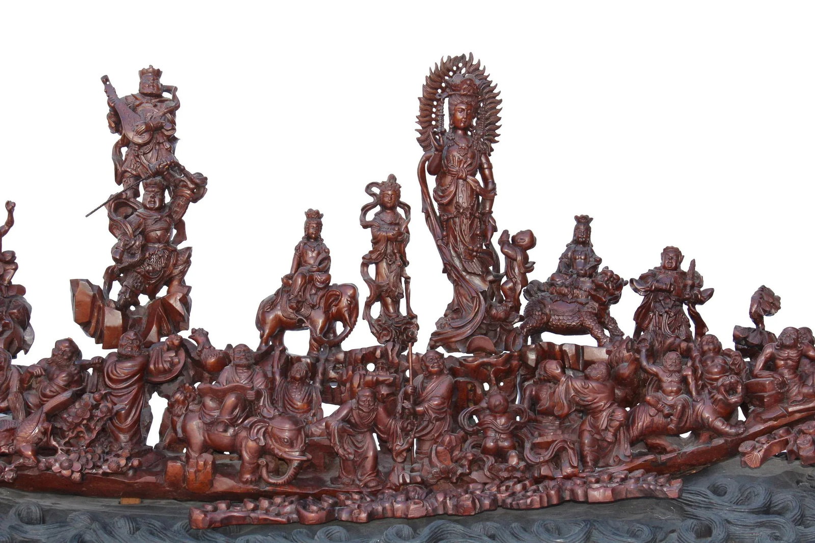 Heavenly Gathering Statue 18 Arhat Inviting Guanyin Bodhisattva for Wisdoms Lecture - 4