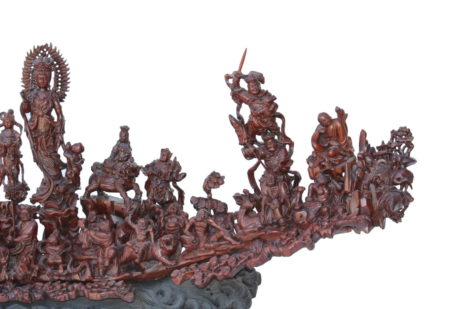 Heavenly Gathering Statue 18 Arhat Inviting Guanyin Bodhisattva for Wisdoms Lecture - 6