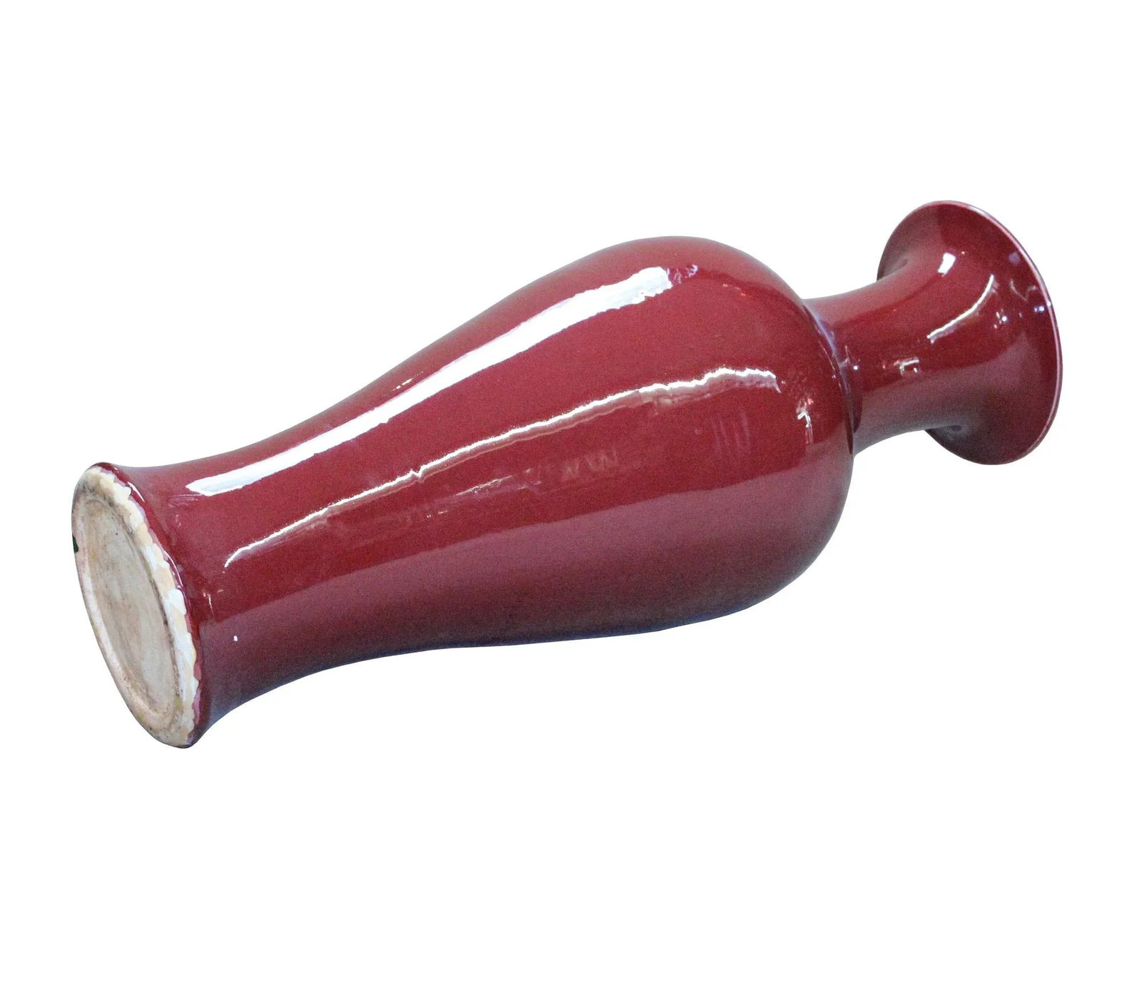 Burgundy Red Handmade Large Tall Slim Line Vase - 4