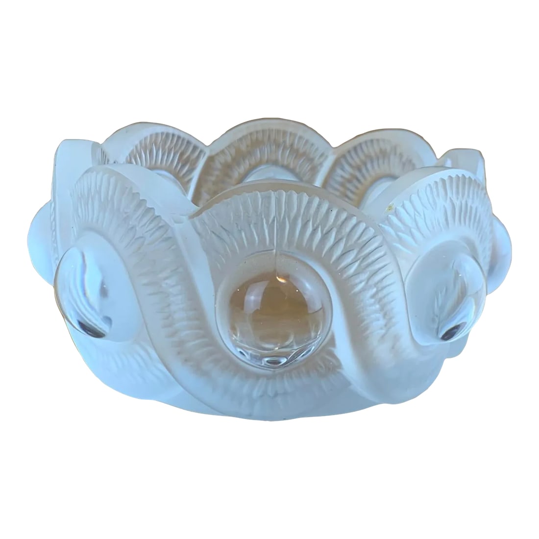 Mid 20th Century Vintage René Lalique Round Crystal Bowl (1 of 10)