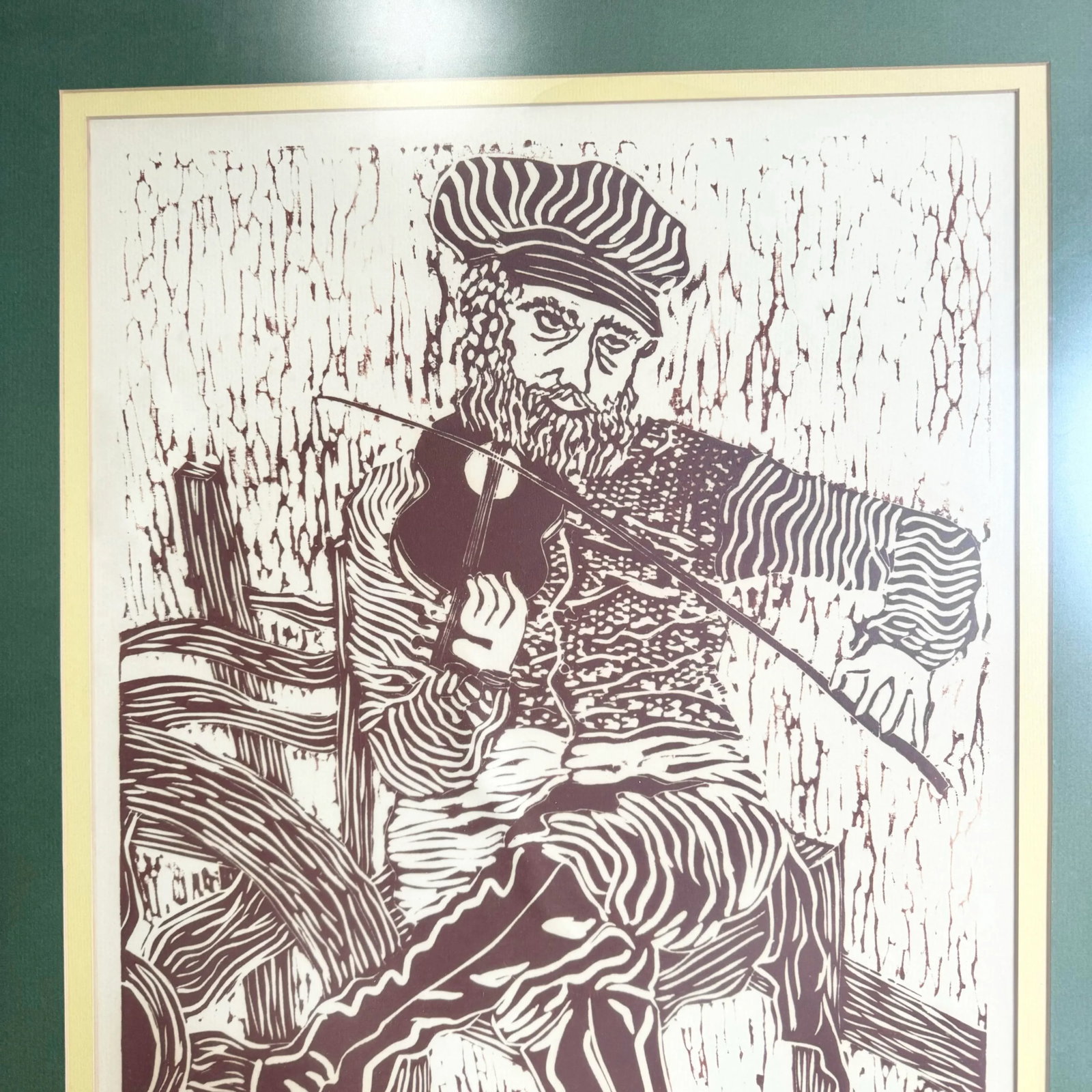 Framed and Signed Print "Fiddler" by Heisman - 6