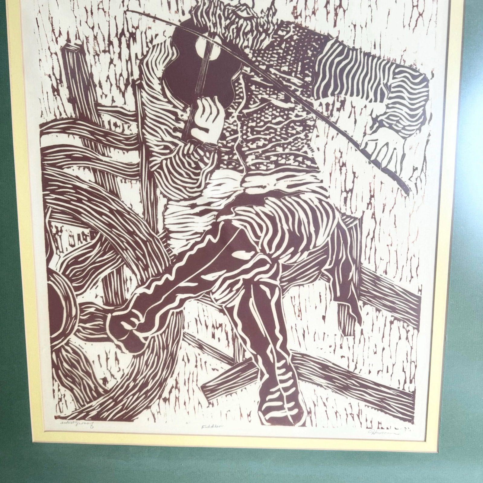 Framed and Signed Print "Fiddler" by Heisman - 7