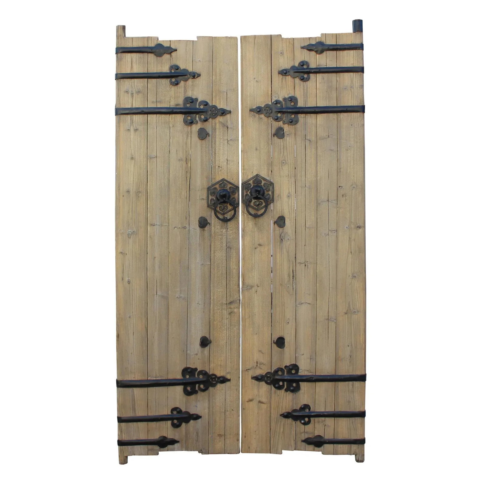 Chinese Vintage Iron Hardware Door Gate Wall Tall Panel - 12