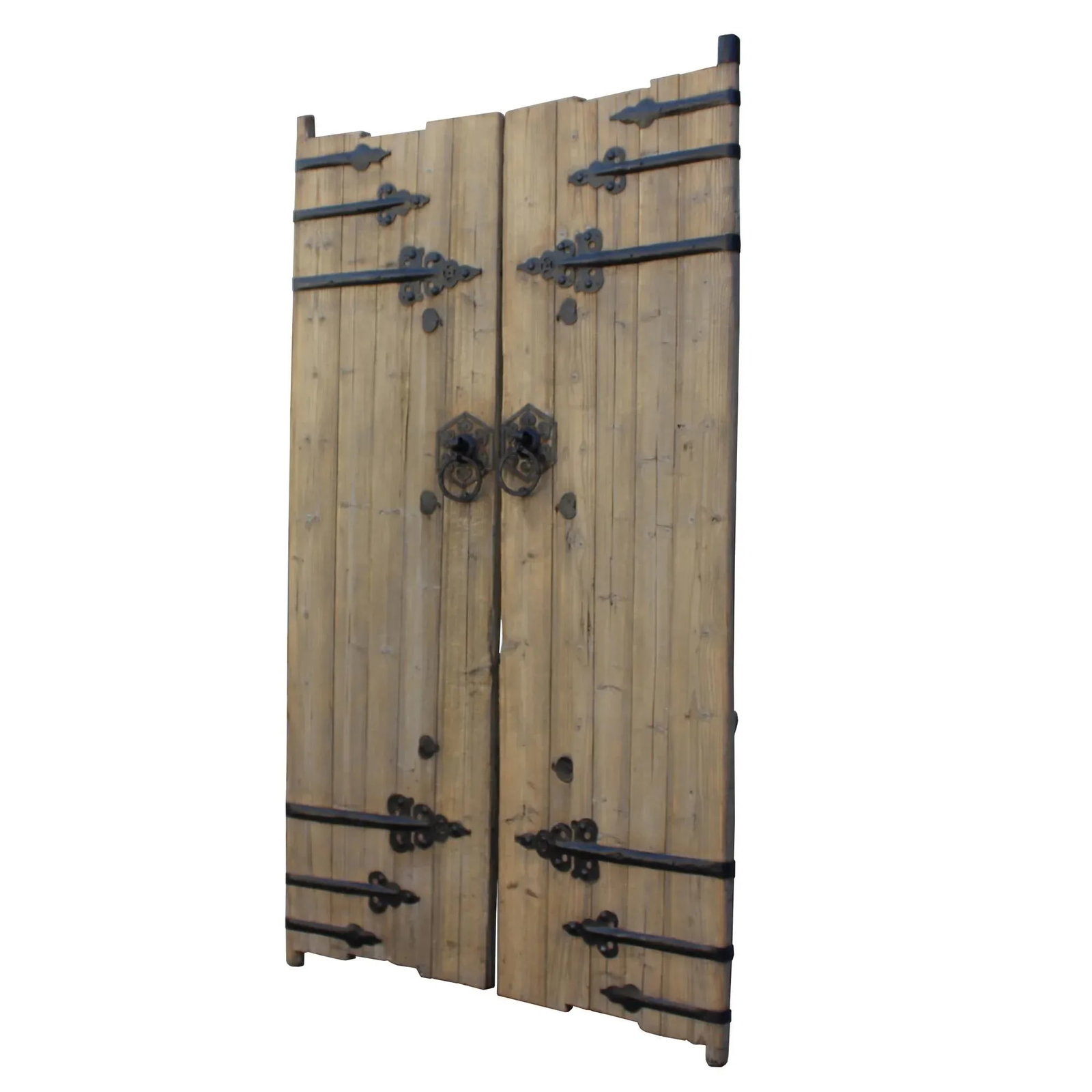 Chinese Vintage Iron Hardware Door Gate Wall Tall Panel - 3