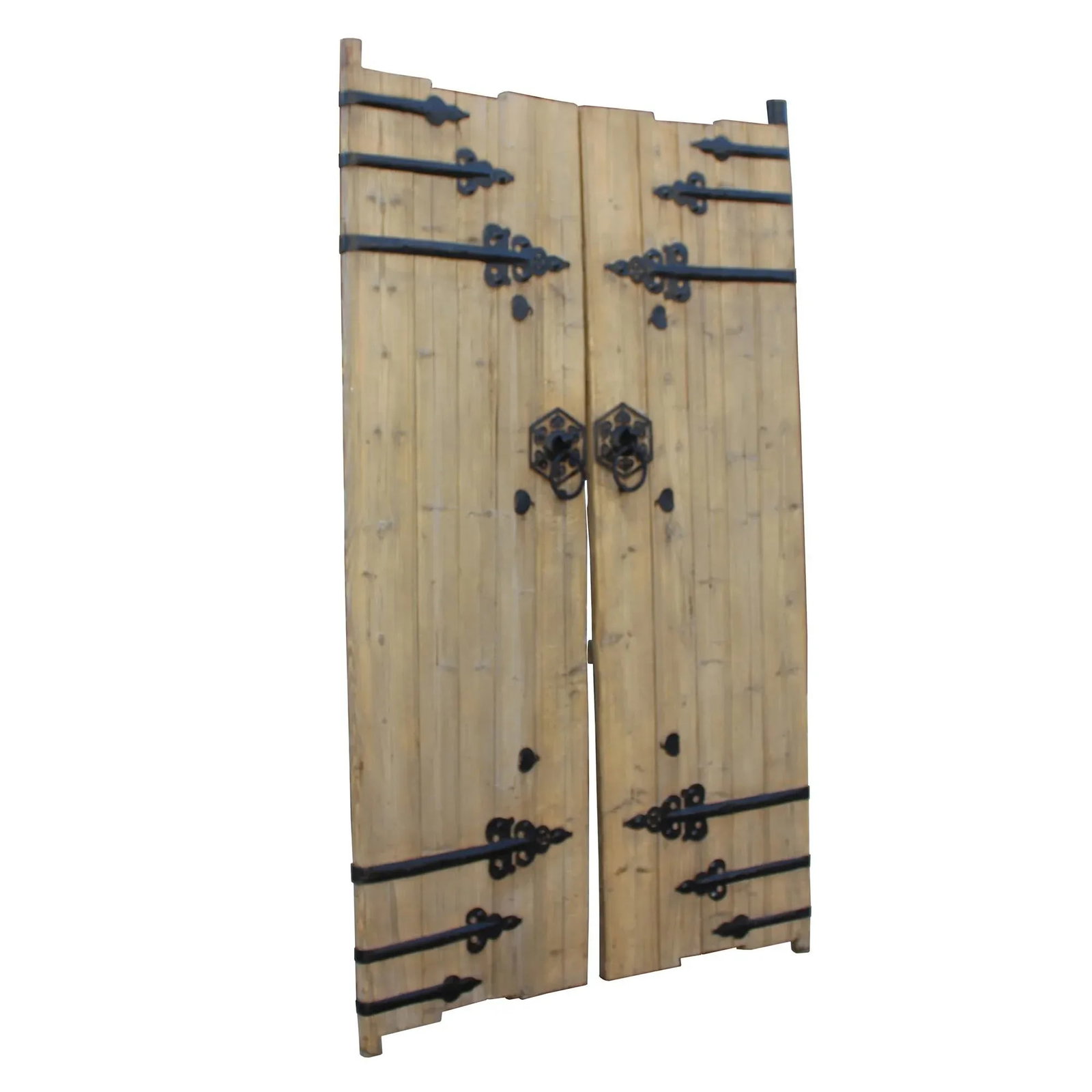 Chinese Vintage Iron Hardware Door Gate Wall Tall Panel - 4