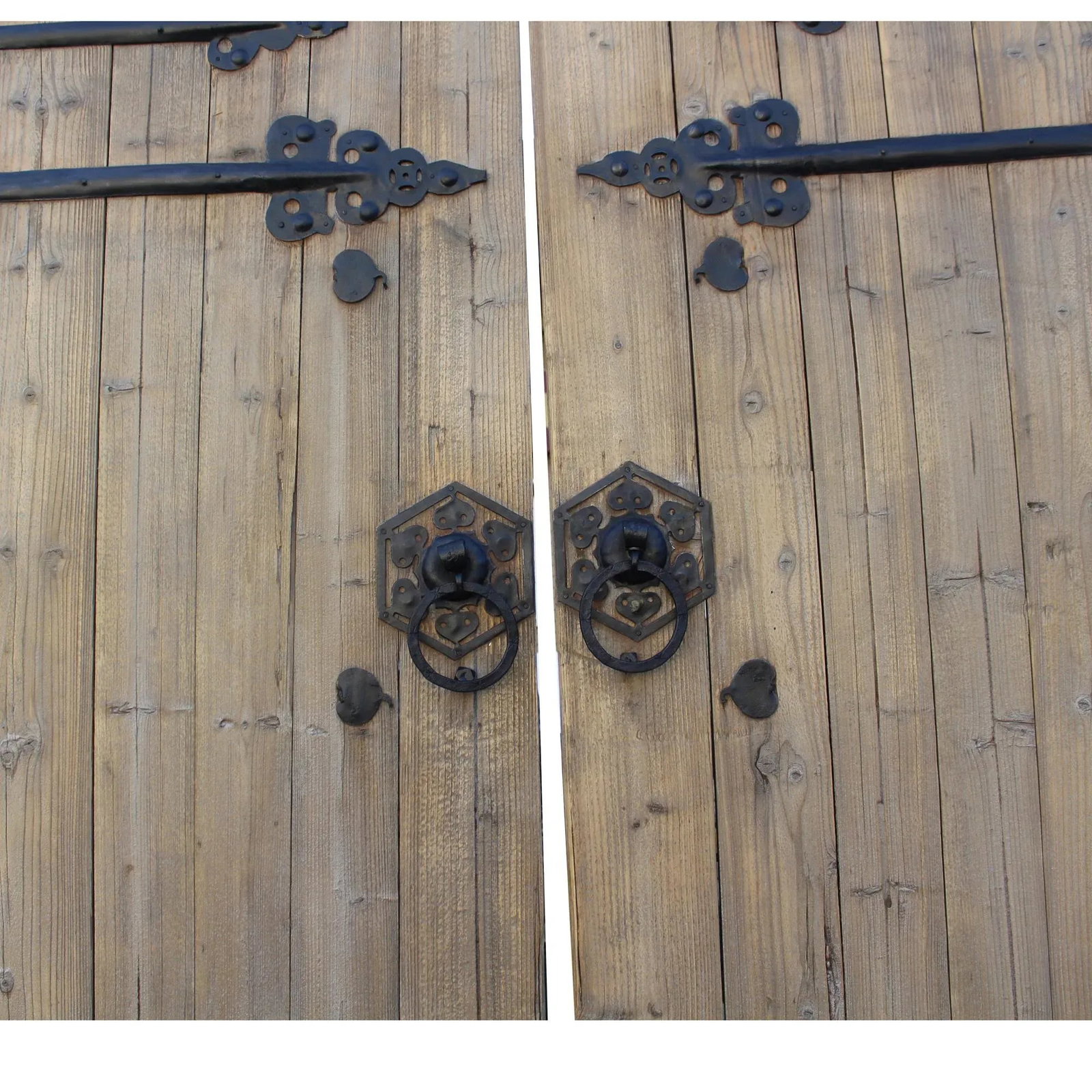 Chinese Vintage Iron Hardware Door Gate Wall Tall Panel - 5