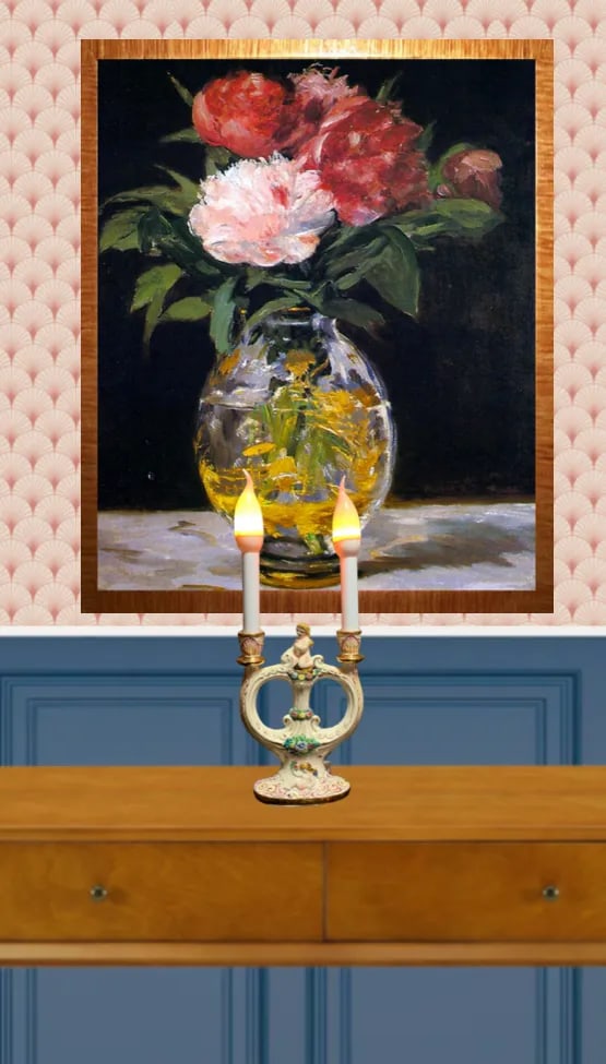 Mid-Century Capodimonte Candelabra Lamp- Cherub - 6