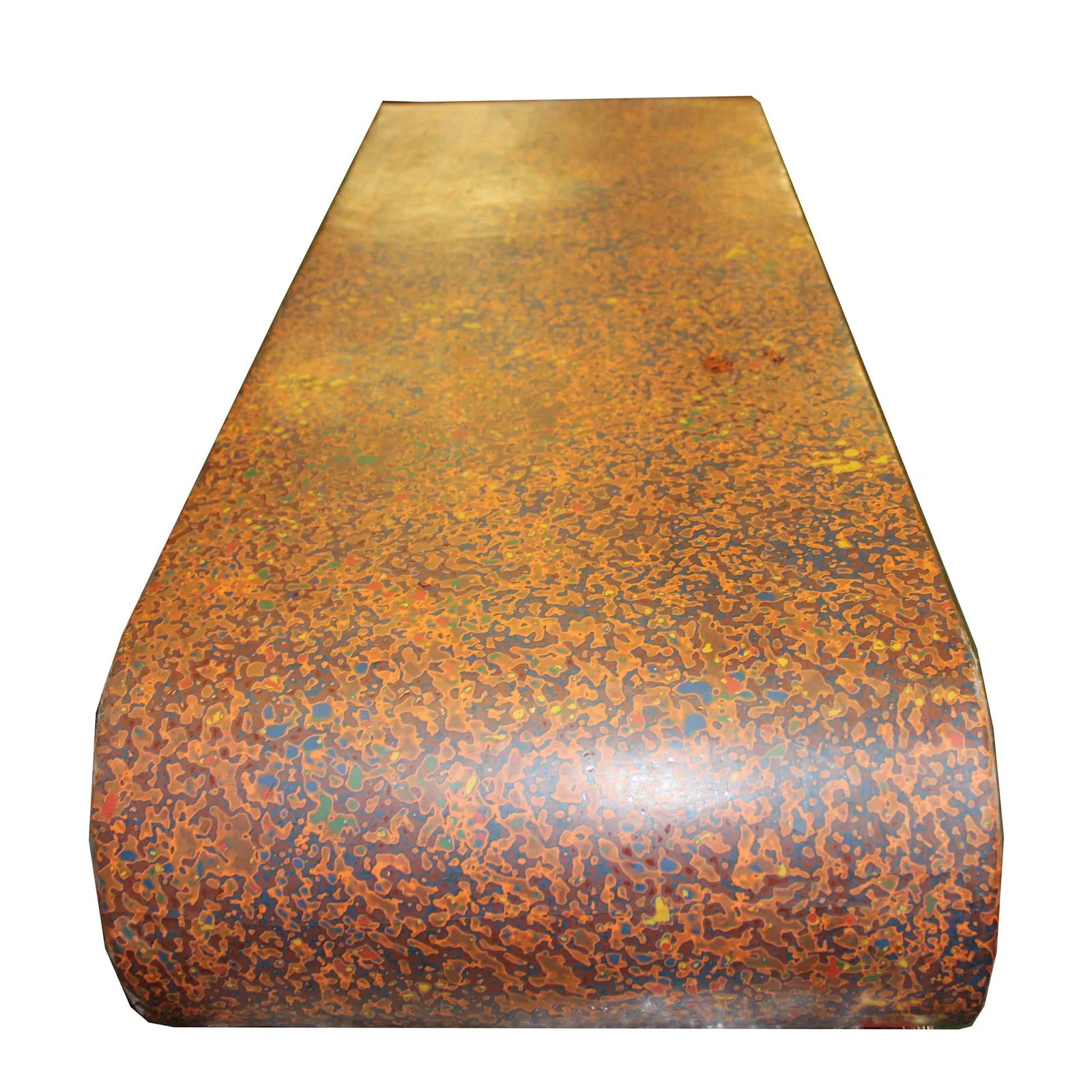 Handmade Blood Red Multi-Layer Lacquer Wood Scroll Low Table Stand - 5