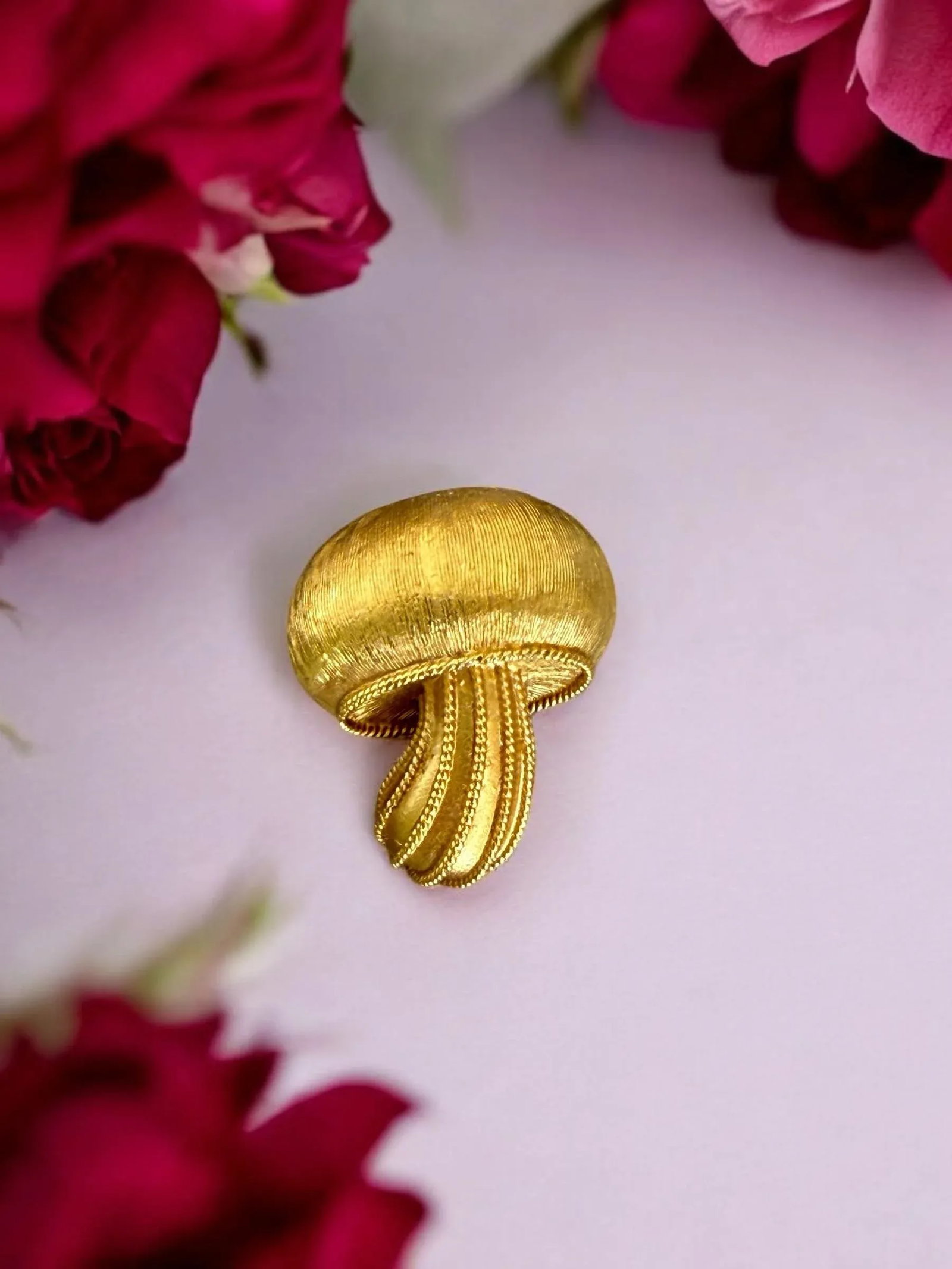 Vintage Trifari Mushroom Brooch Mid 20th Century - 2