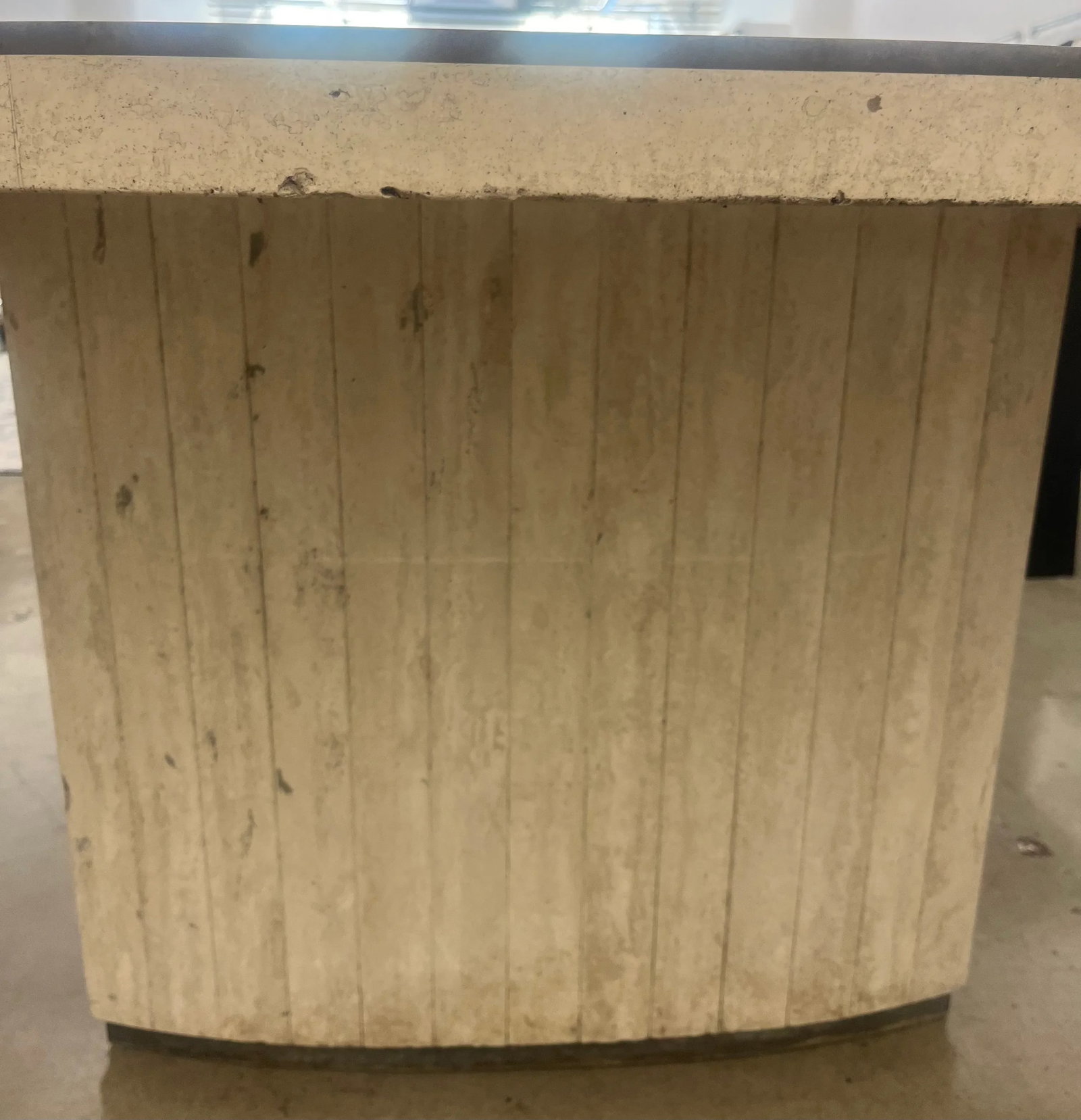 1980s Travertine Rectangular Pedestal Dining Table - 6