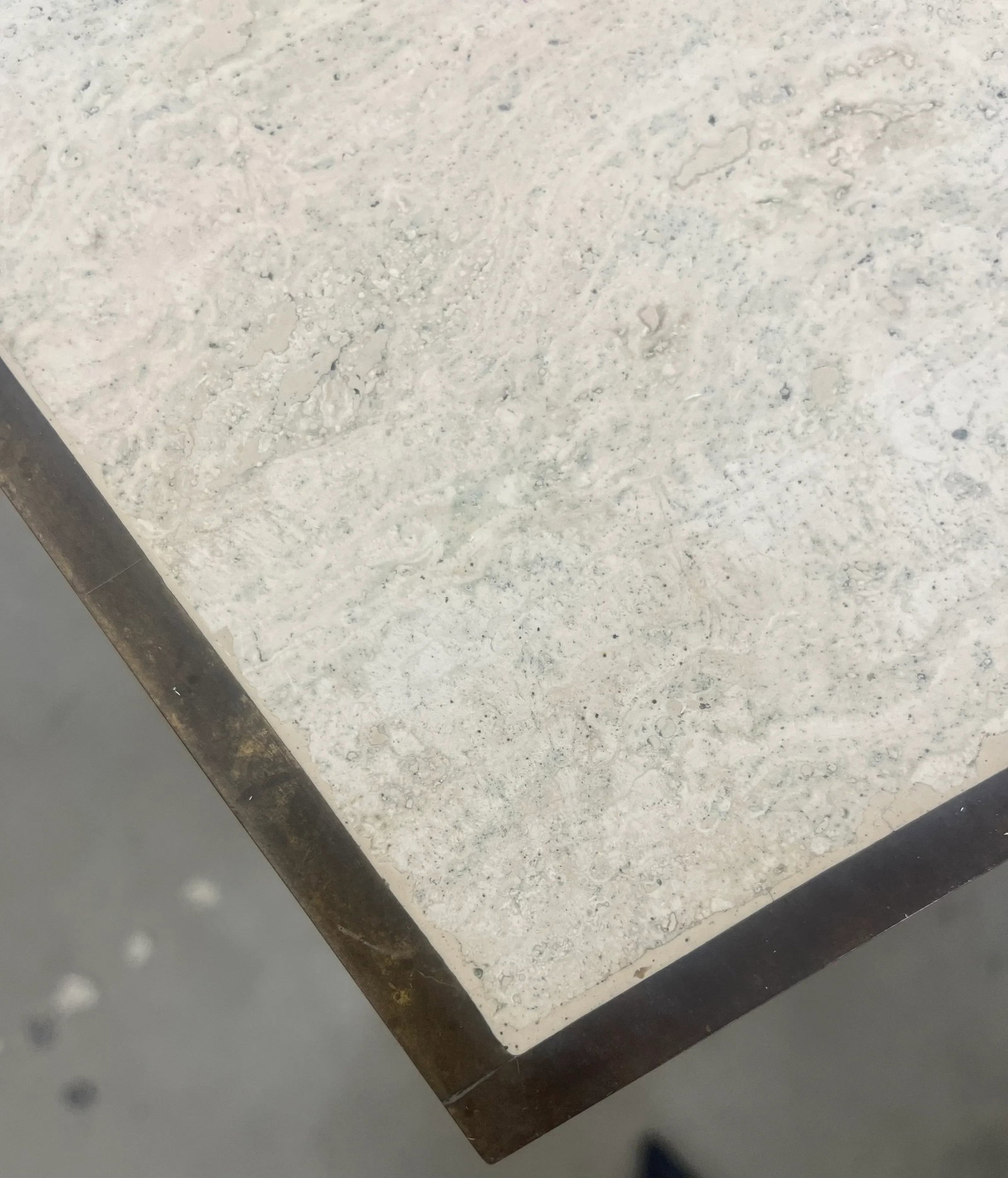 1980s Travertine Rectangular Pedestal Dining Table - 8