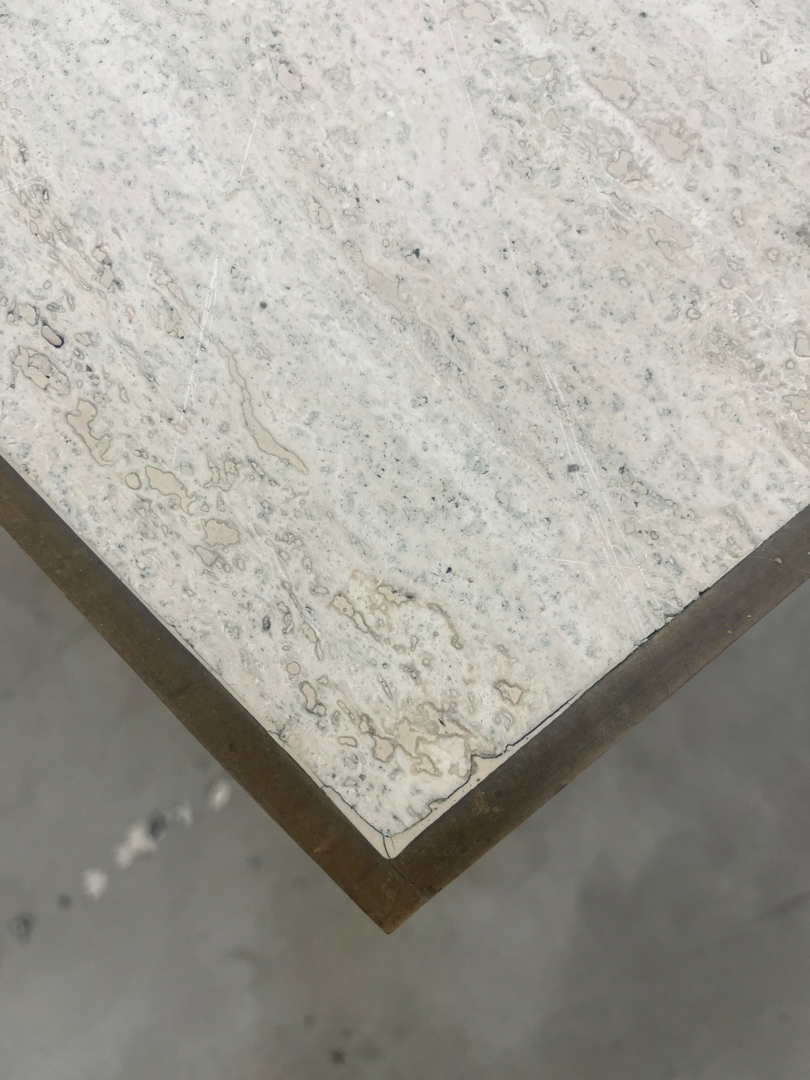 1980s Travertine Rectangular Pedestal Dining Table - 9