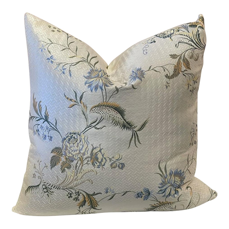 Traditional Silk Floral Throw Pillow (1 of 4)