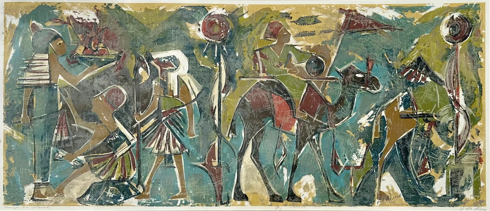 Homage to the Pharoah, Lithograph by J. Demerio (Framed) - 2