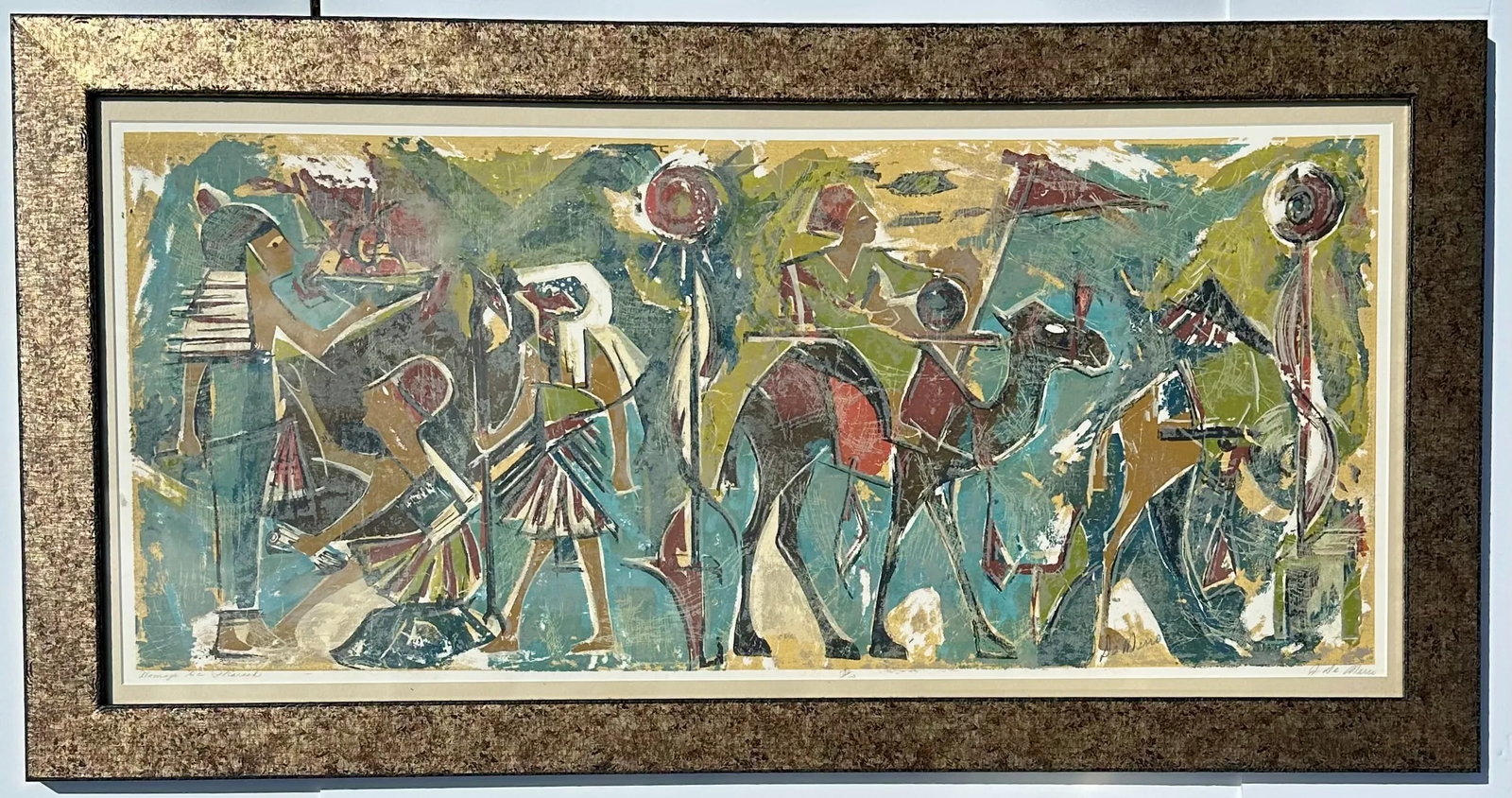 Homage to the Pharoah, Lithograph by J. Demerio (Framed) - 3