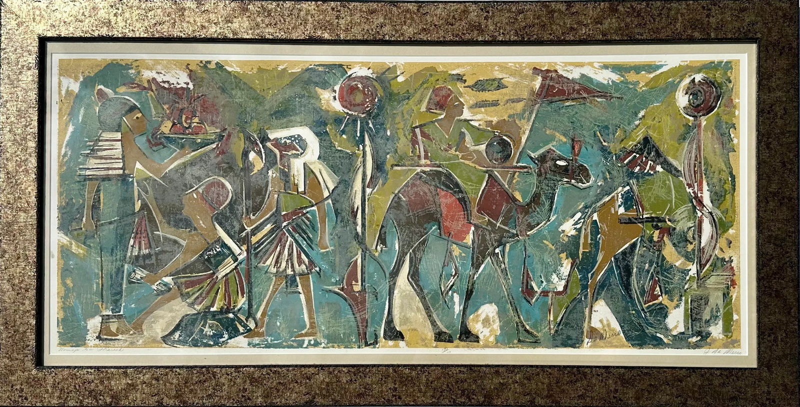 Homage to the Pharoah, Lithograph by J. Demerio (Framed) - 4