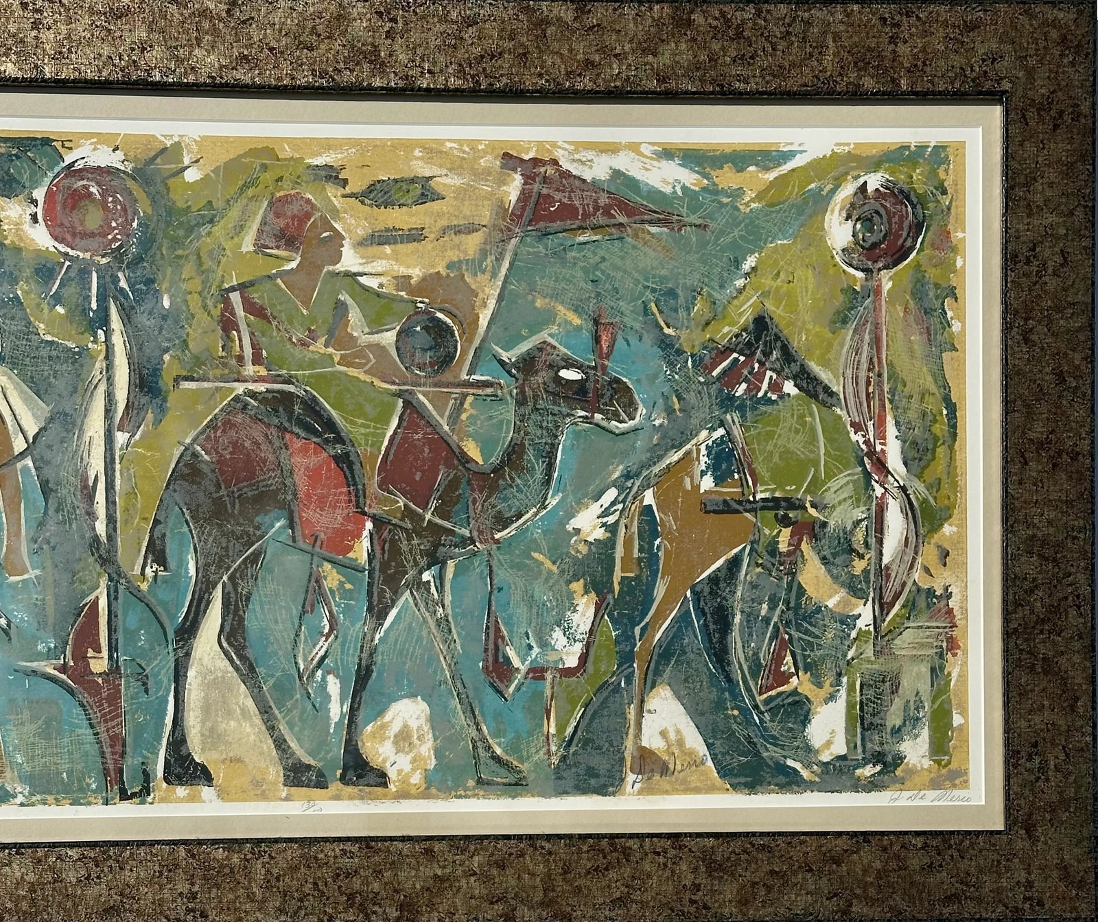 Homage to the Pharoah, Lithograph by J. Demerio (Framed) - 5