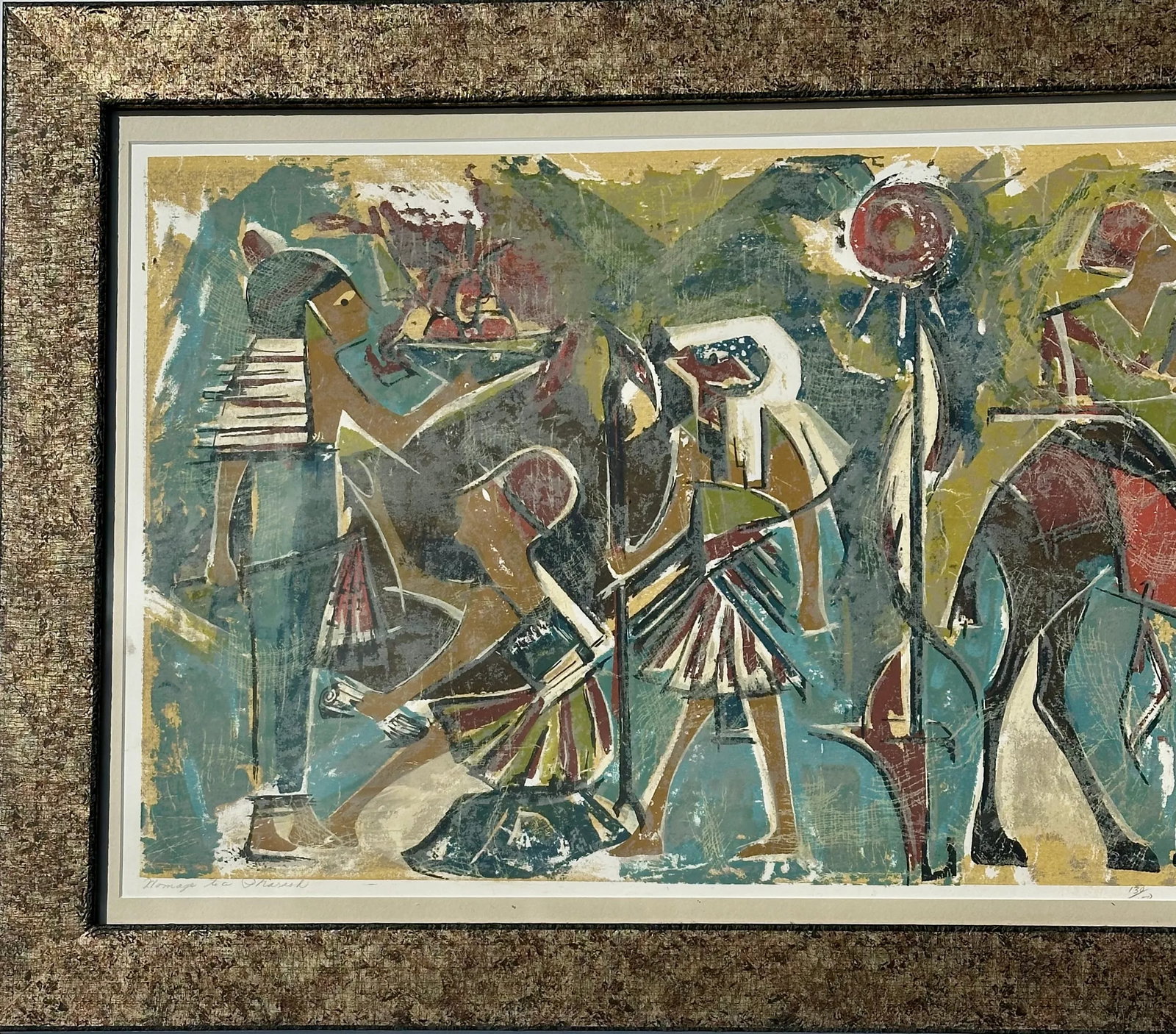 Homage to the Pharoah, Lithograph by J. Demerio (Framed) - 7