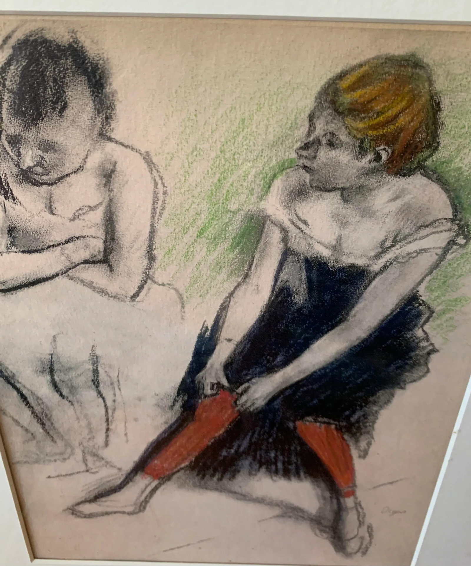 1950s Framed Print of Edgar Degas's "Danseuse Aux Bas Rouges" - 4