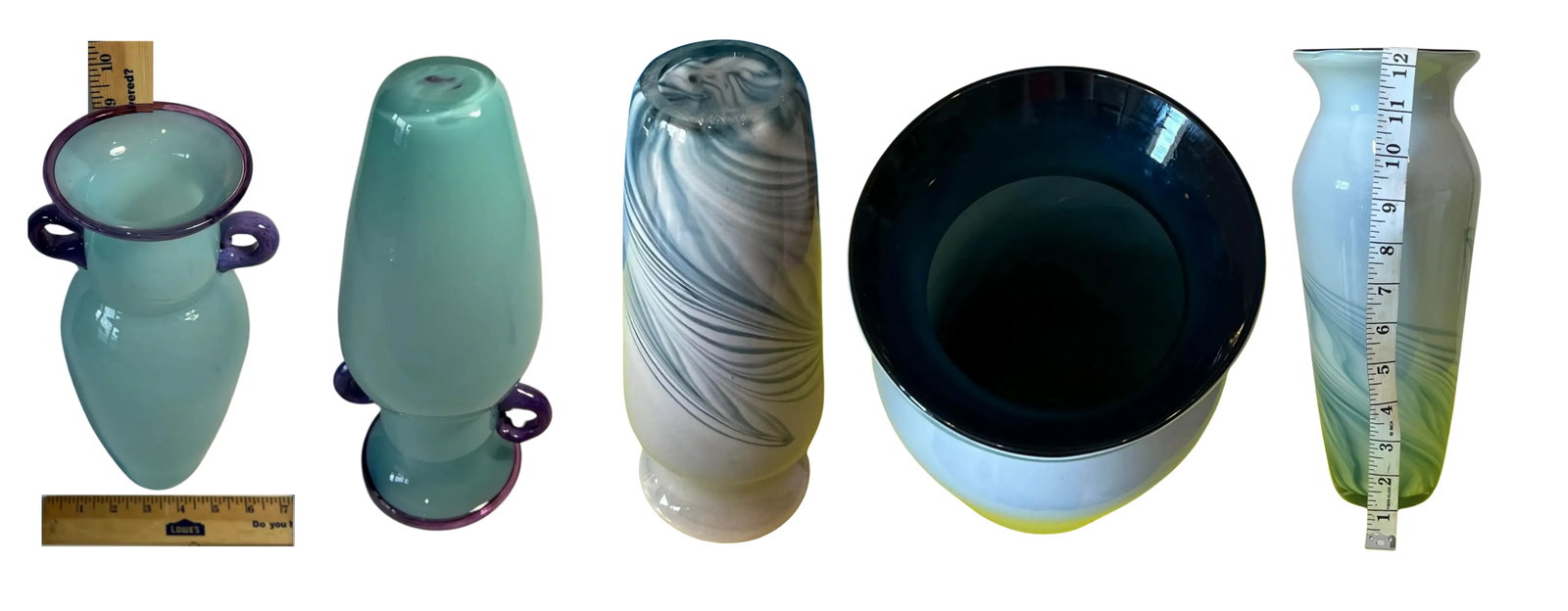 Art Glass Vases a Pair - 12