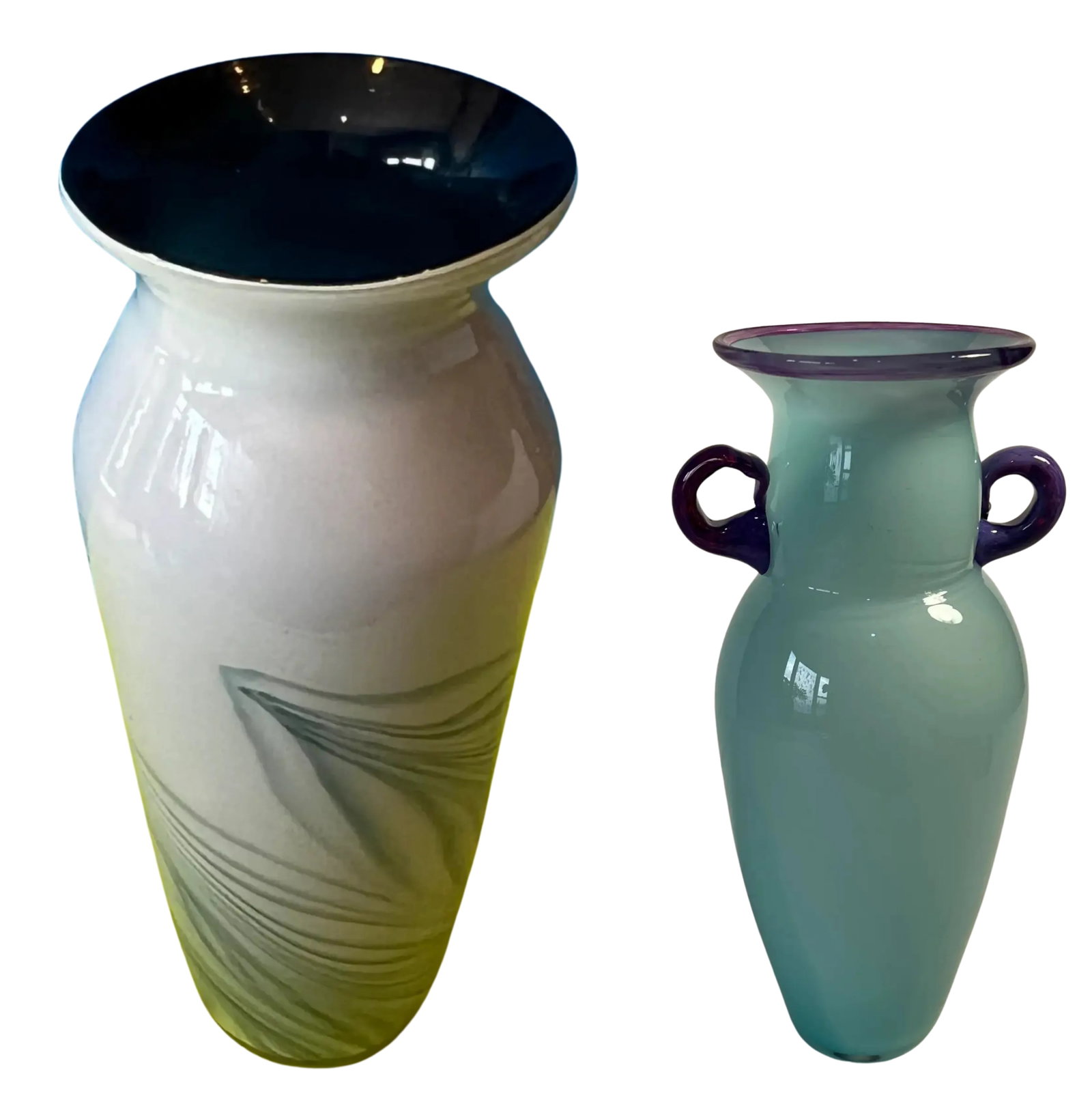 Art Glass Vases a Pair - 4