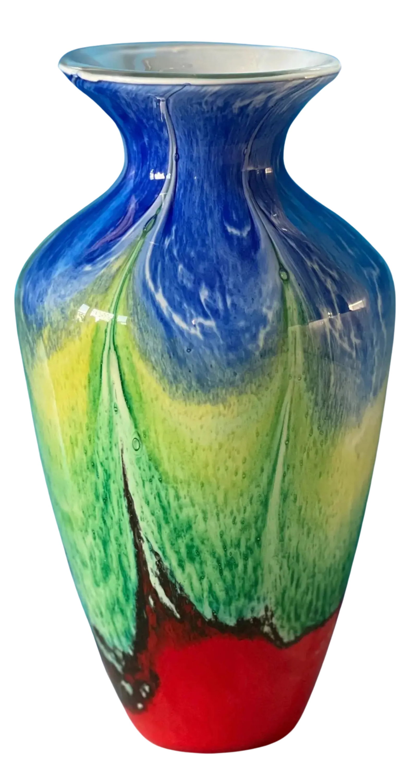 Art Glass Multicolor Vases-a Pair - 2