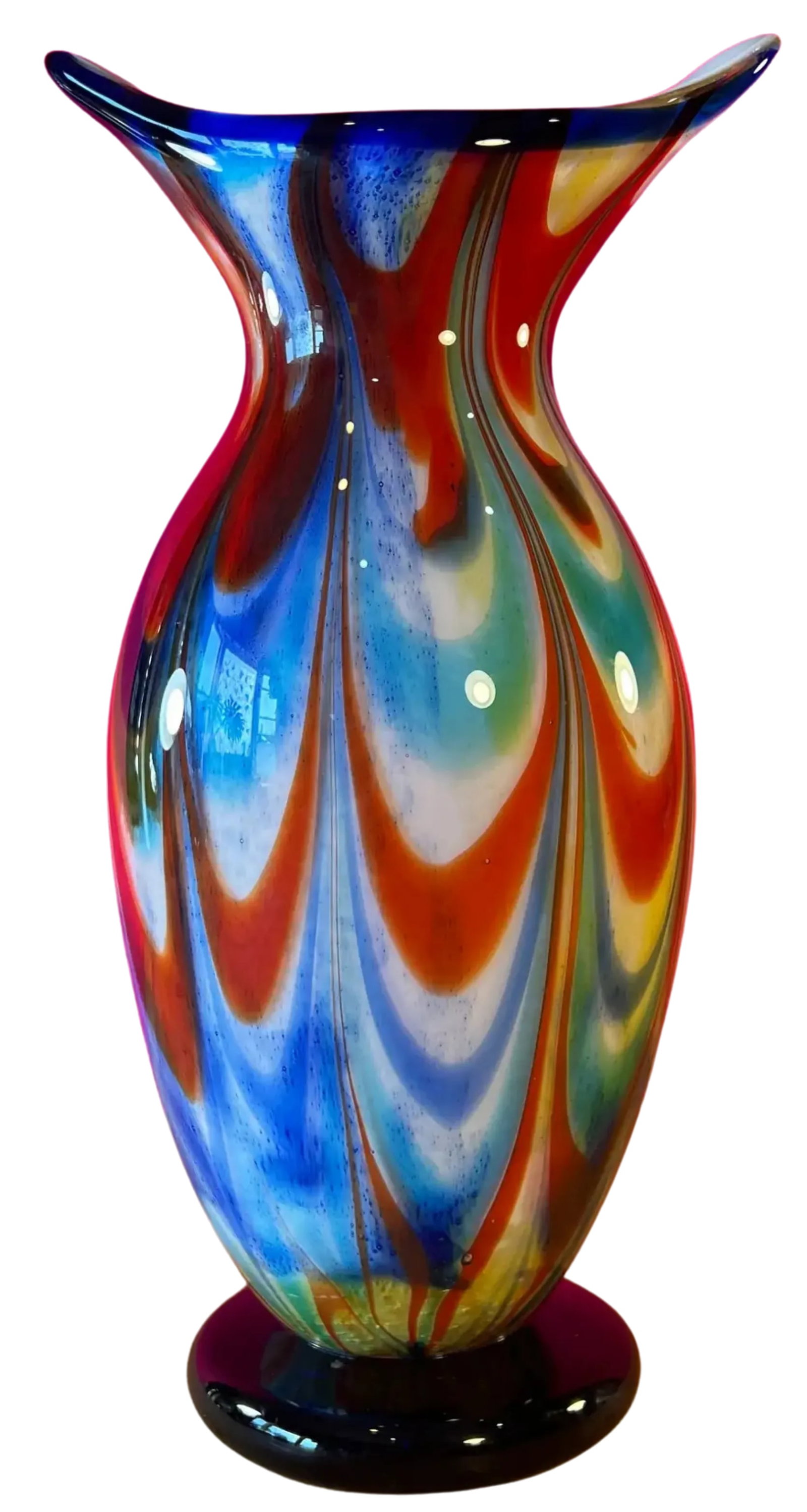 Art Glass Multicolor Vases-a Pair - 3