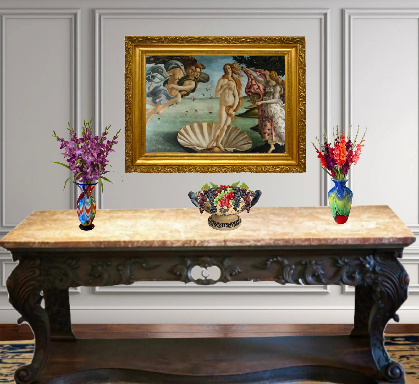 Art Glass Multicolor Vases-a Pair - 4
