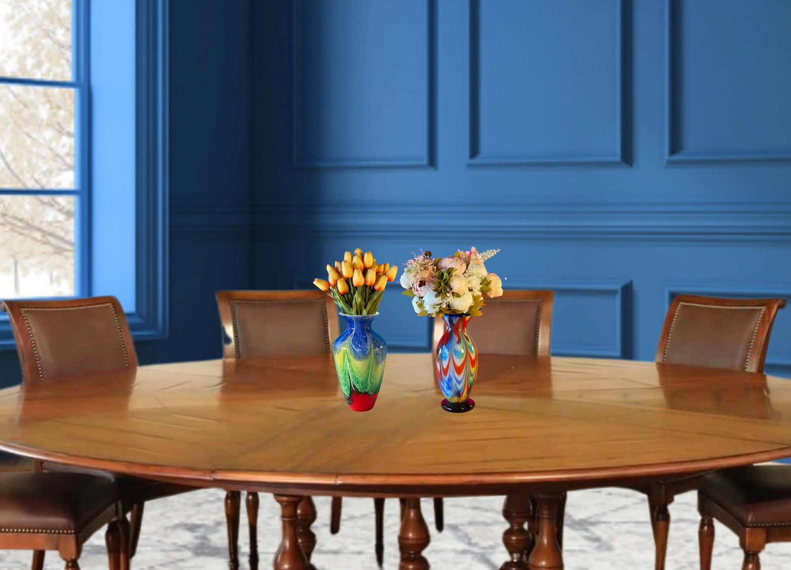 Art Glass Multicolor Vases-a Pair - 7