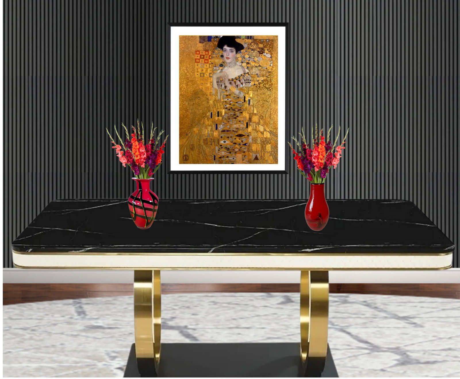 Art Glass Red Abstract Vases- A Pair - 9