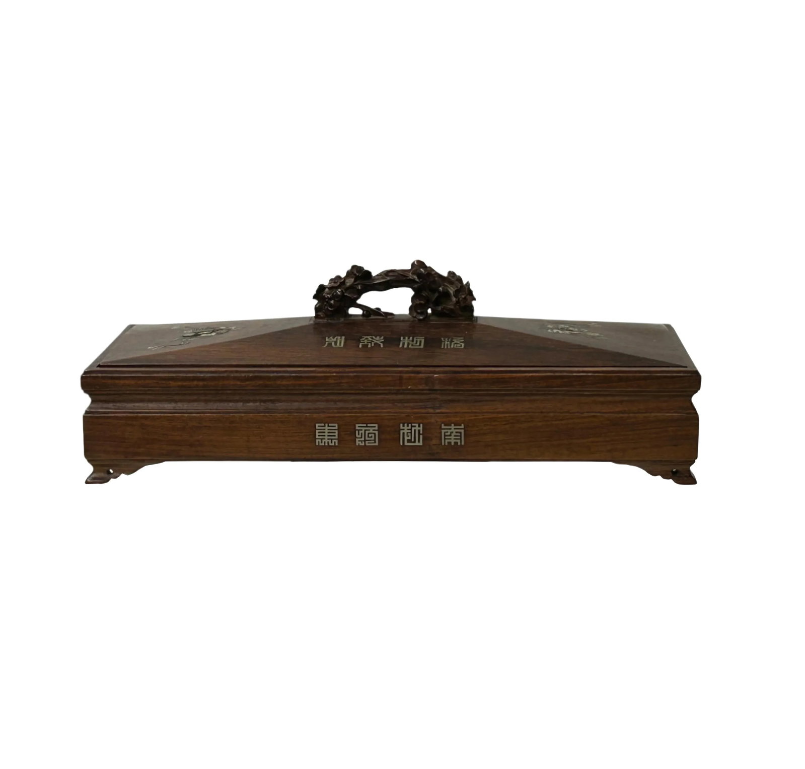 Vintage Oriental Wood Handcrafted Rectangular Shape Box Incense Burner - 3