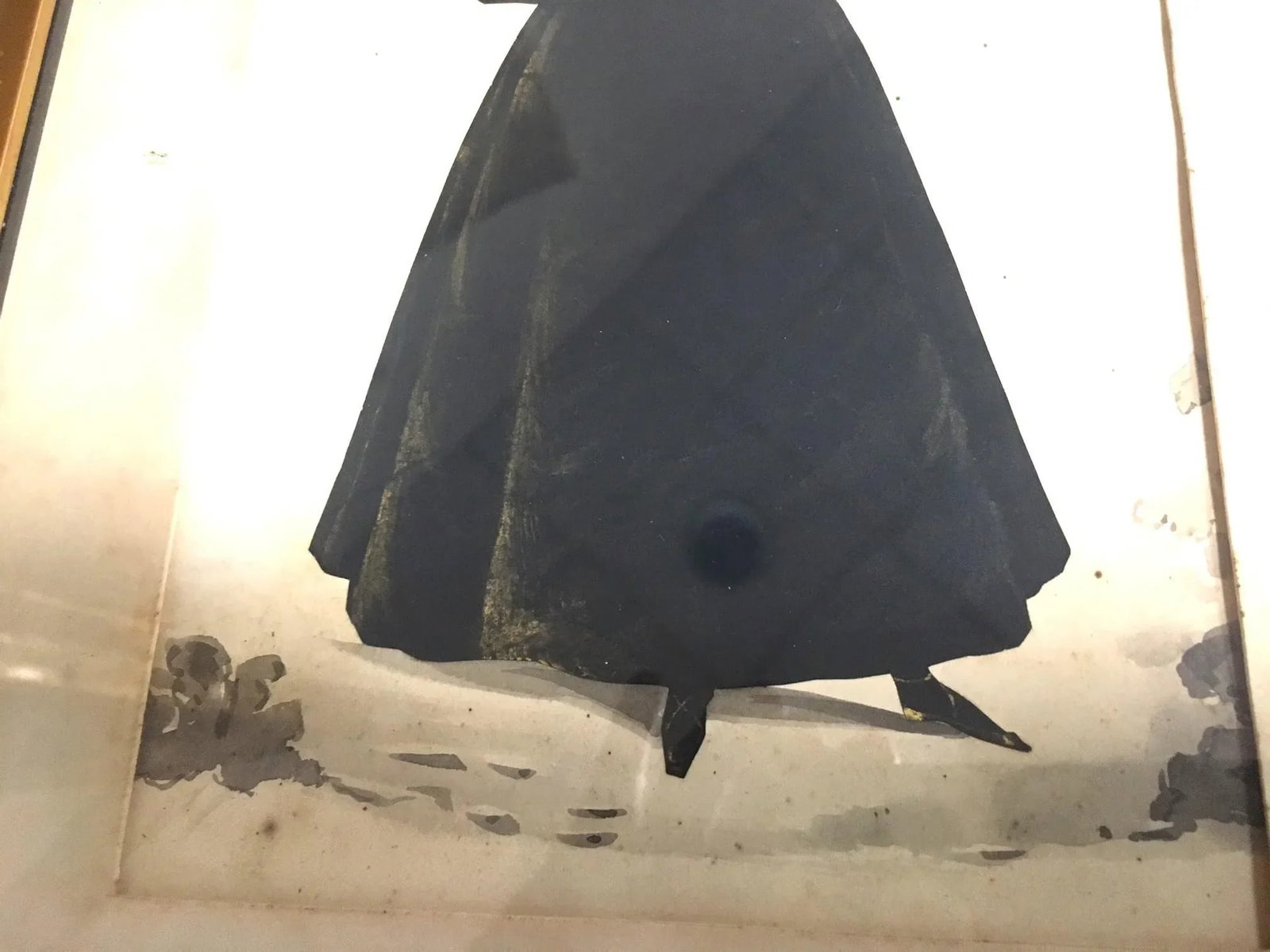 Silhouette of Young Woman With Unusual Shading 1830s Hairstyle and Dress - 4