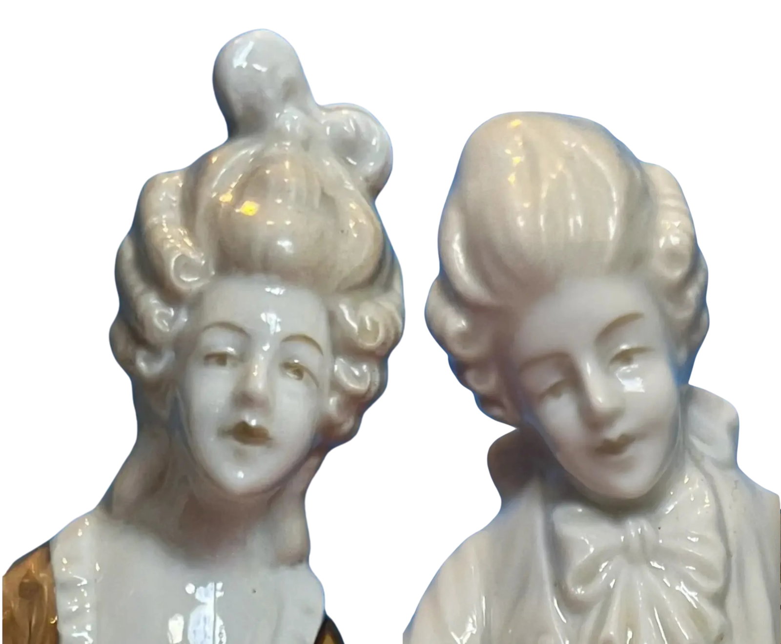 Mid-Century Porcelain Figural Table Lamp Courting Couple - 2