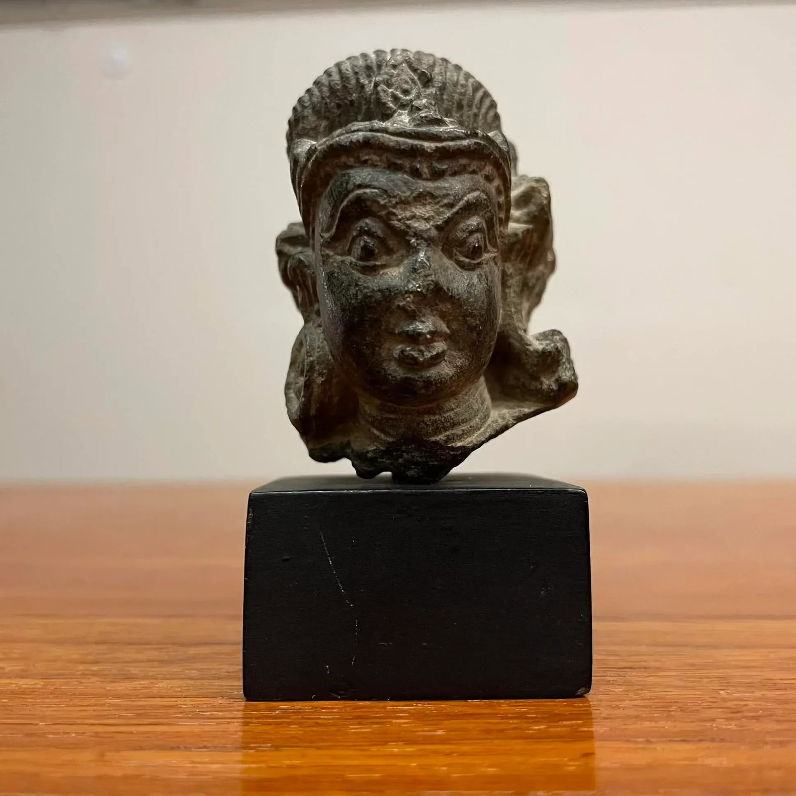 Petite 12th Century Nepalese Temple Fragment Sculpture on Stand - 3