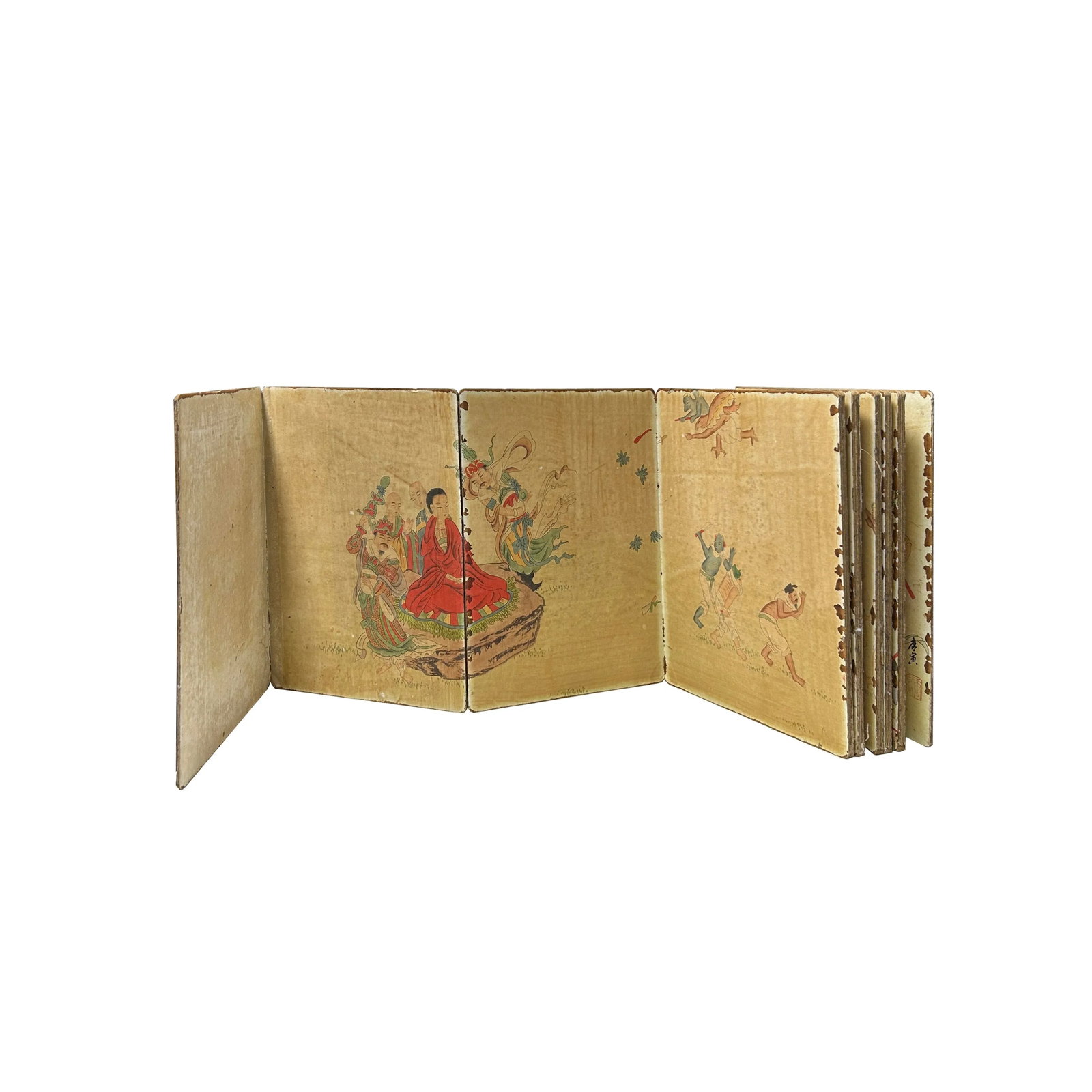 Vintage Chinese Ancient Story Graphic Album Book Display Art - 2