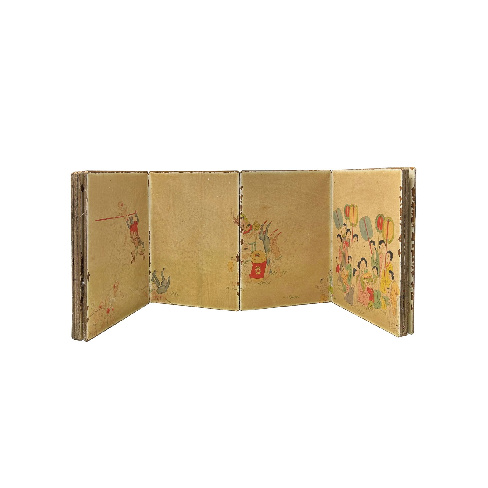 Vintage Chinese Ancient Story Graphic Album Book Display Art - 3