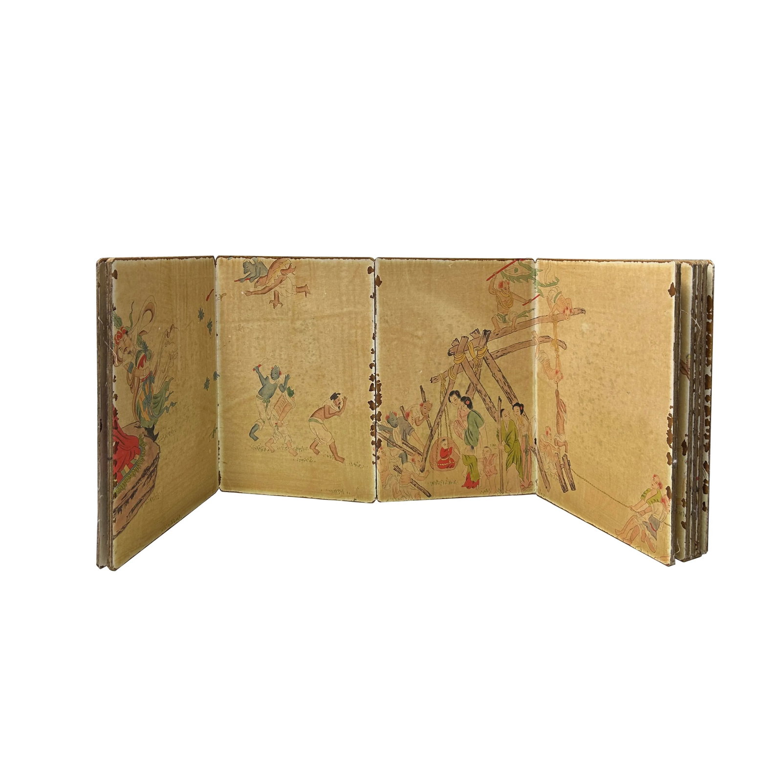 Vintage Chinese Ancient Story Graphic Album Book Display Art - 4