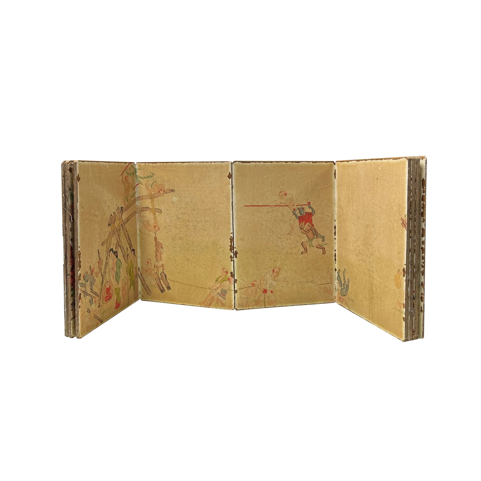 Vintage Chinese Ancient Story Graphic Album Book Display Art - 7