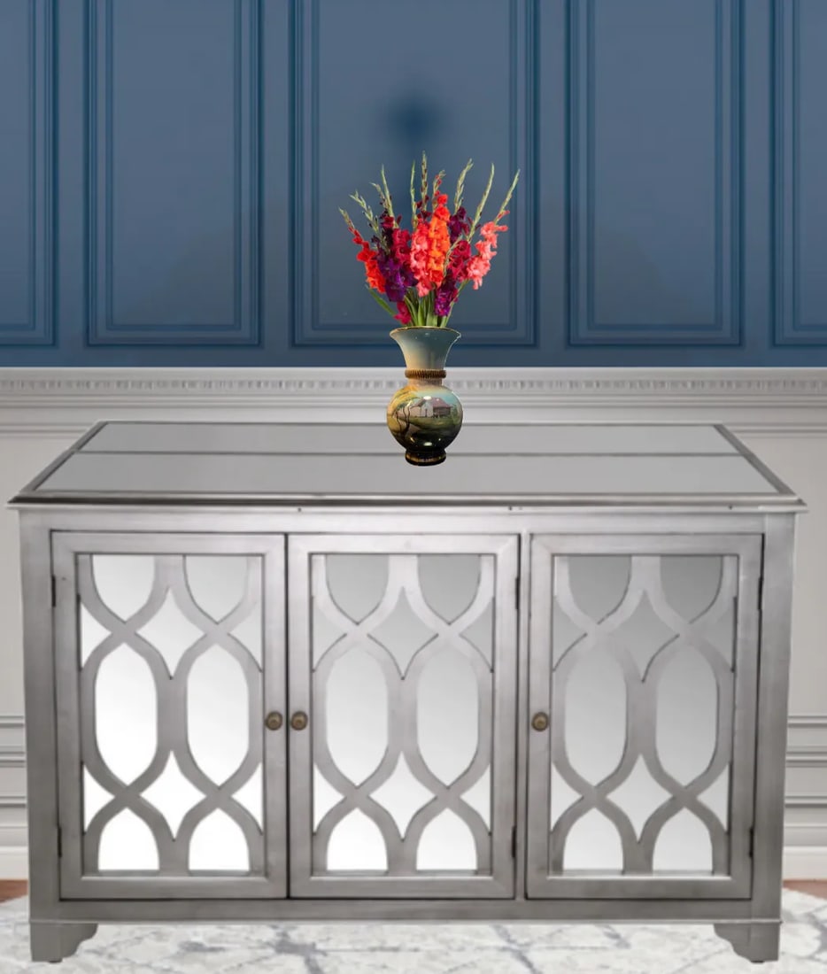 Italian Porcelain Vase Lakeside House - 4