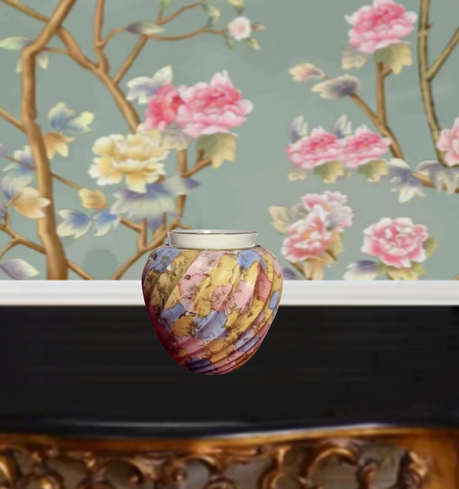 Antique Floral Porcelain Vase Ejd Bodley - 10