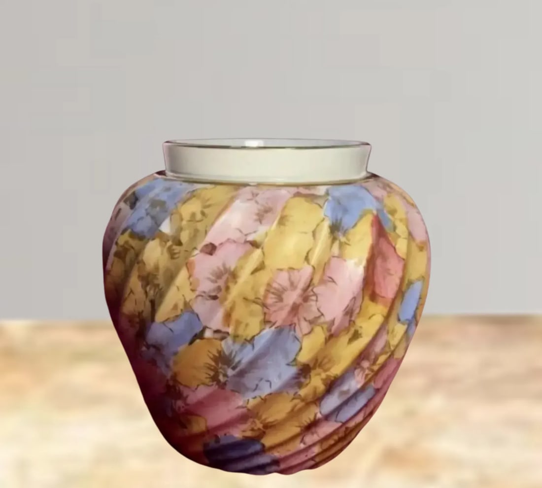 Antique Floral Porcelain Vase Ejd Bodley - 3