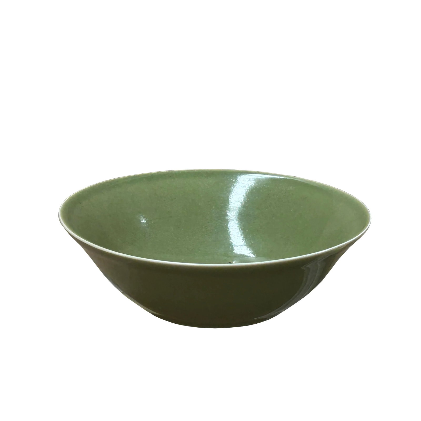 Chinese Celadon Green Color Phoenix Graphic Ceramic Bowl Display Art - 2