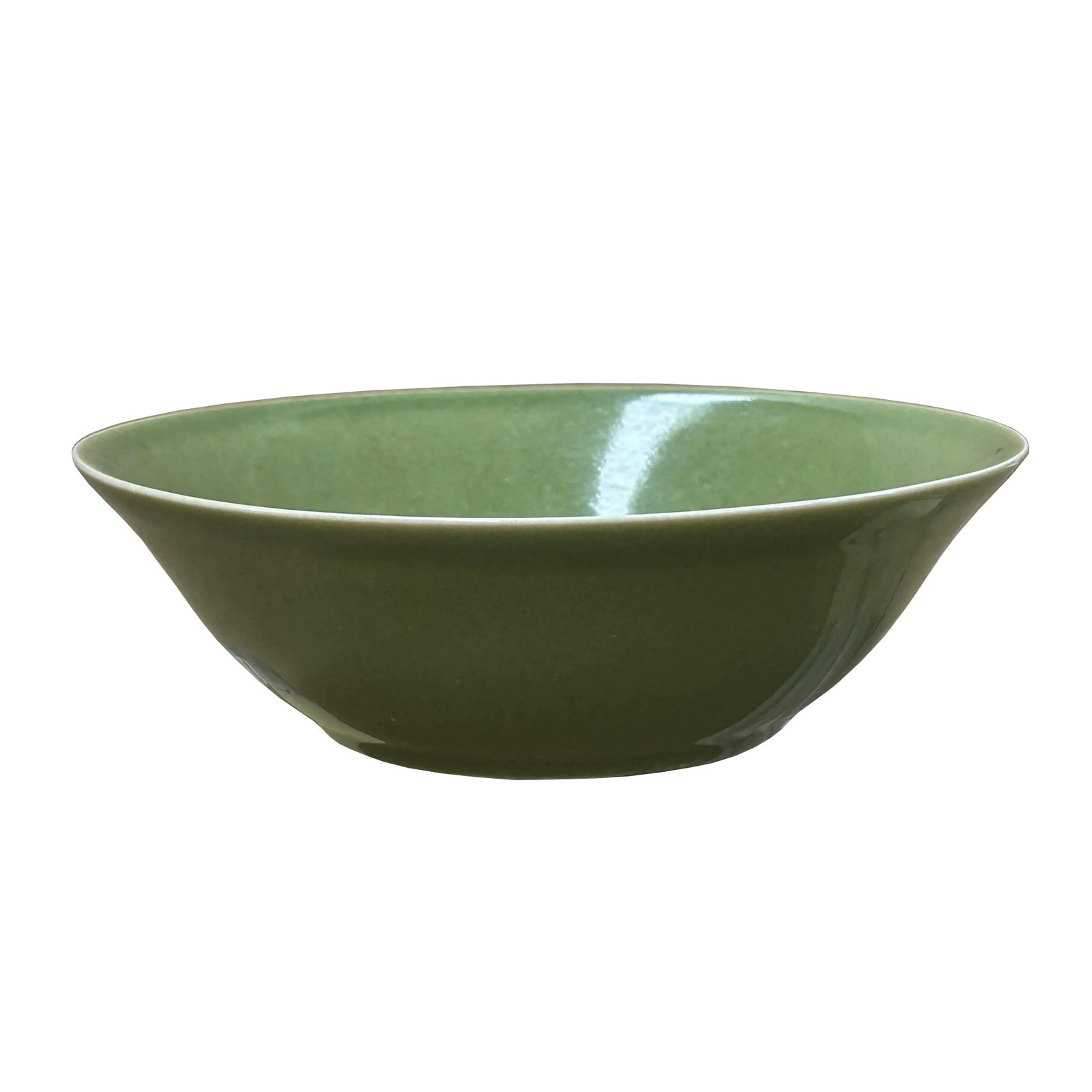 Chinese Celadon Green Color Phoenix Graphic Ceramic Bowl Display Art - 4