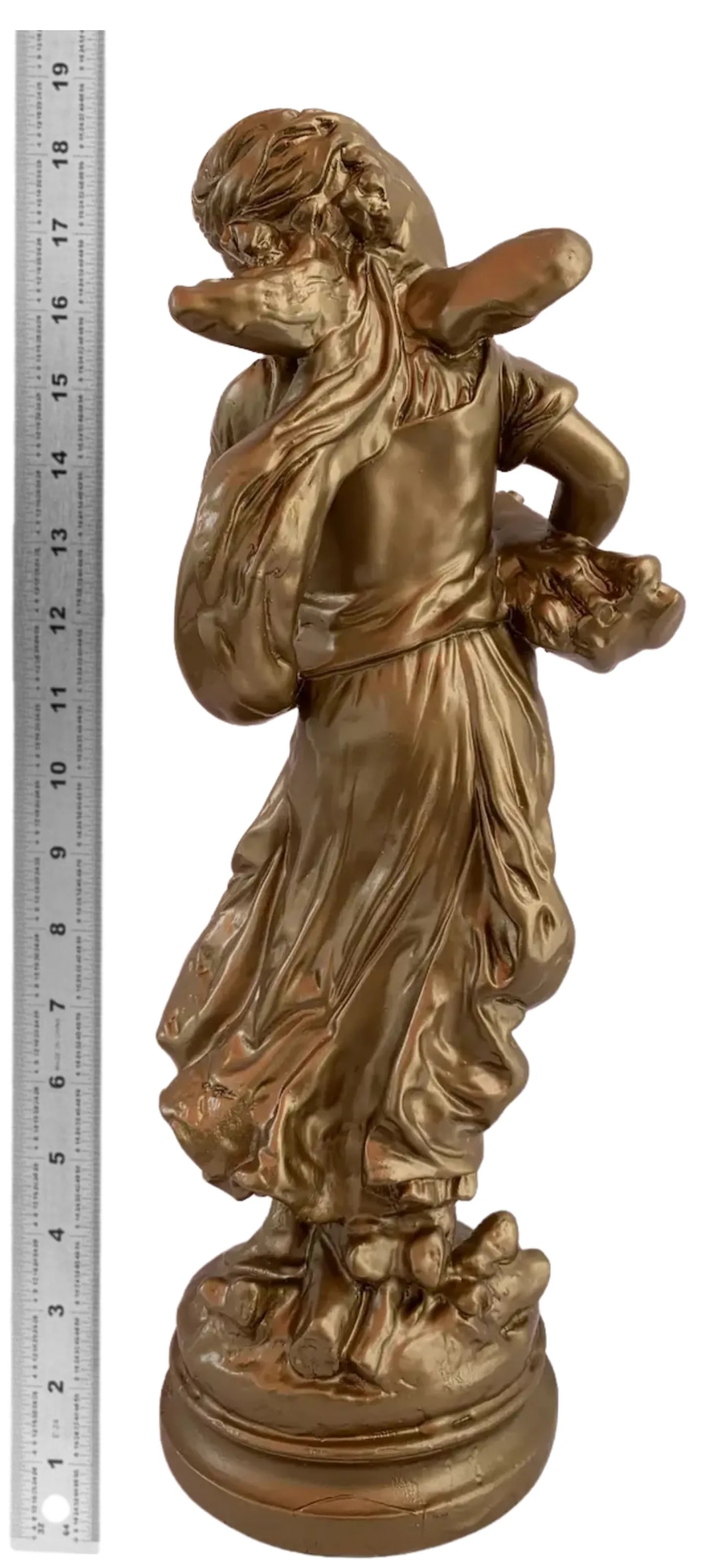 Vintage Chalkware Sculpture Lady - 16