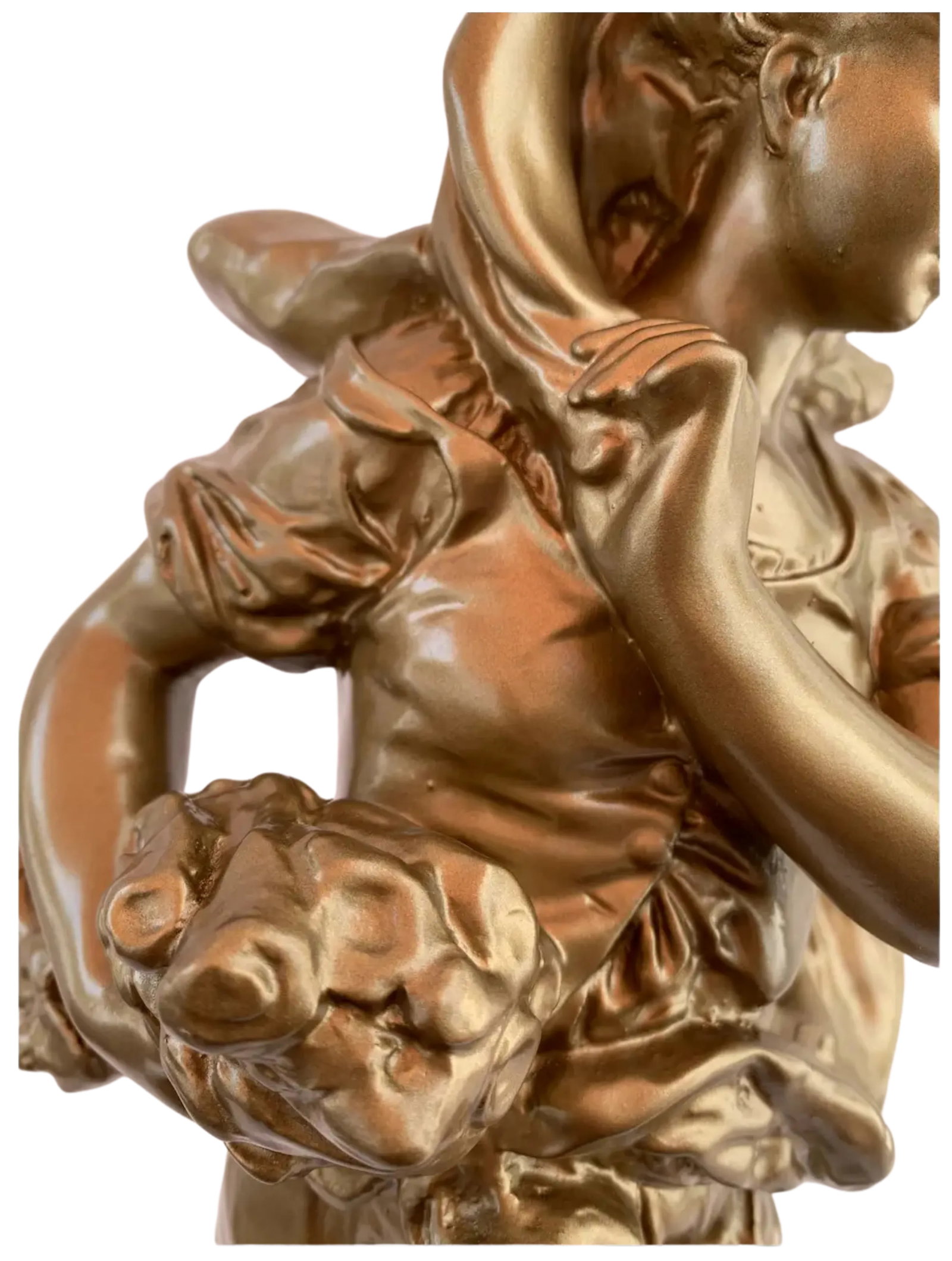 Vintage Chalkware Sculpture Lady - 18