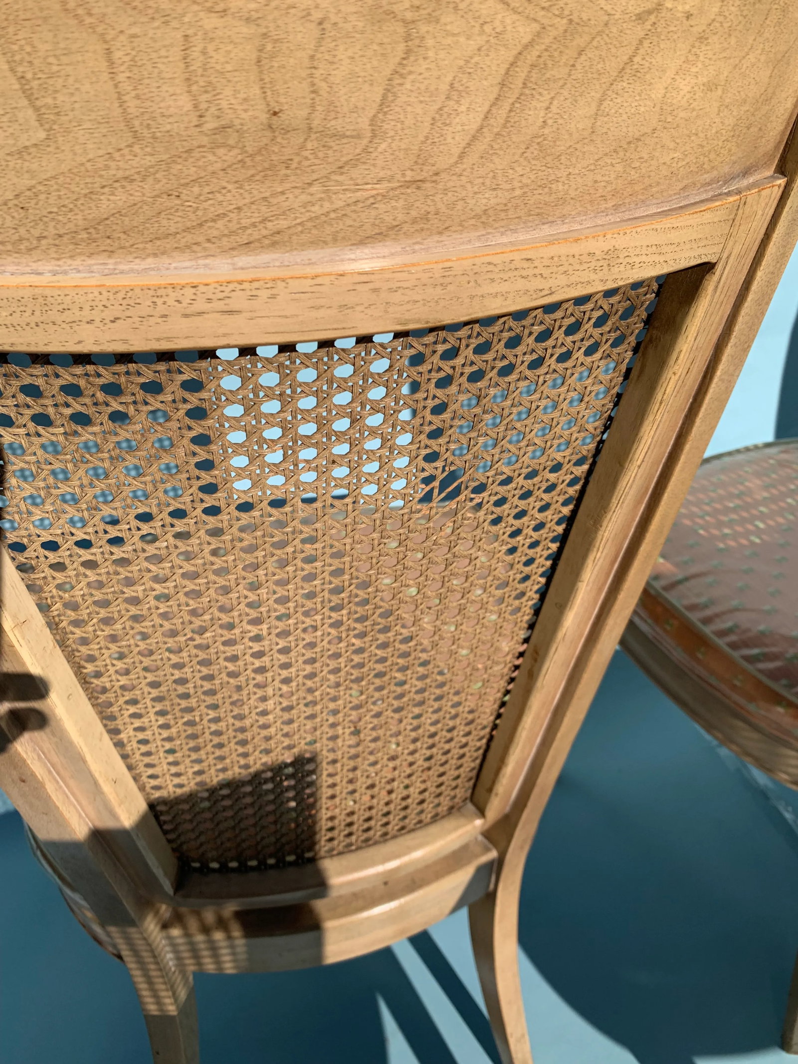 1950s Georgian Style Cane Backed Dining Chairs Set of 6 - 11
