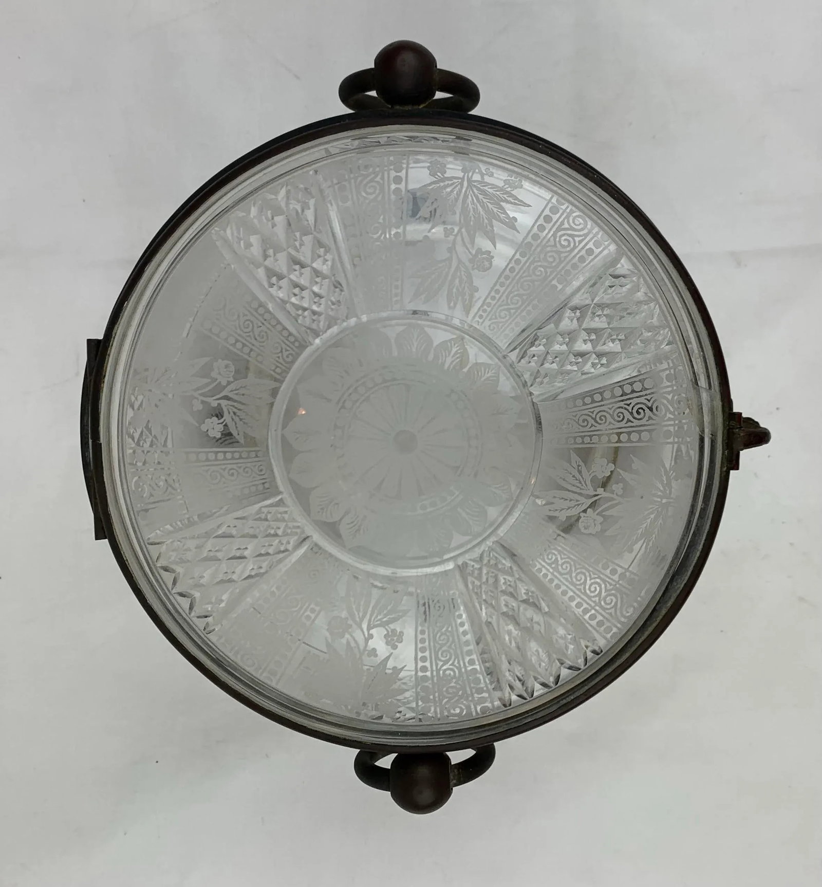 Vintage Italian Etched Glass Container - 4