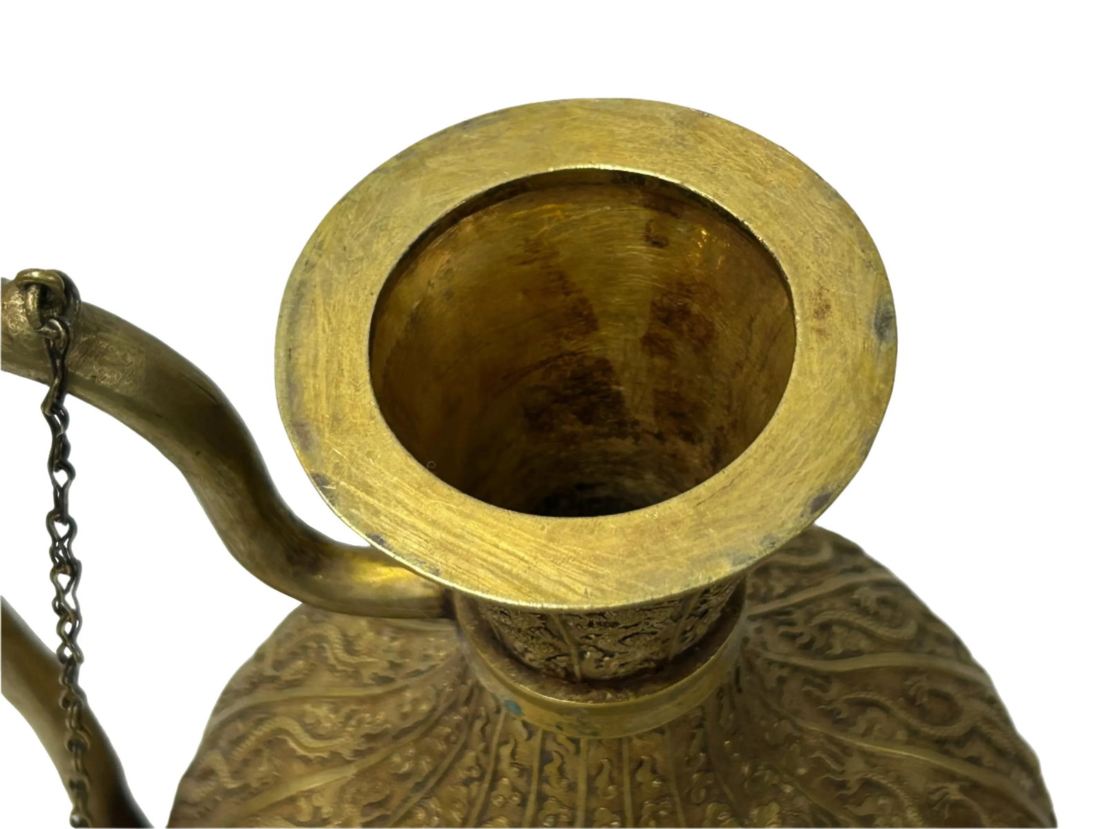 Handmade Artistic Brass Metal Color Wine Jar Shape Display Figure - 13
